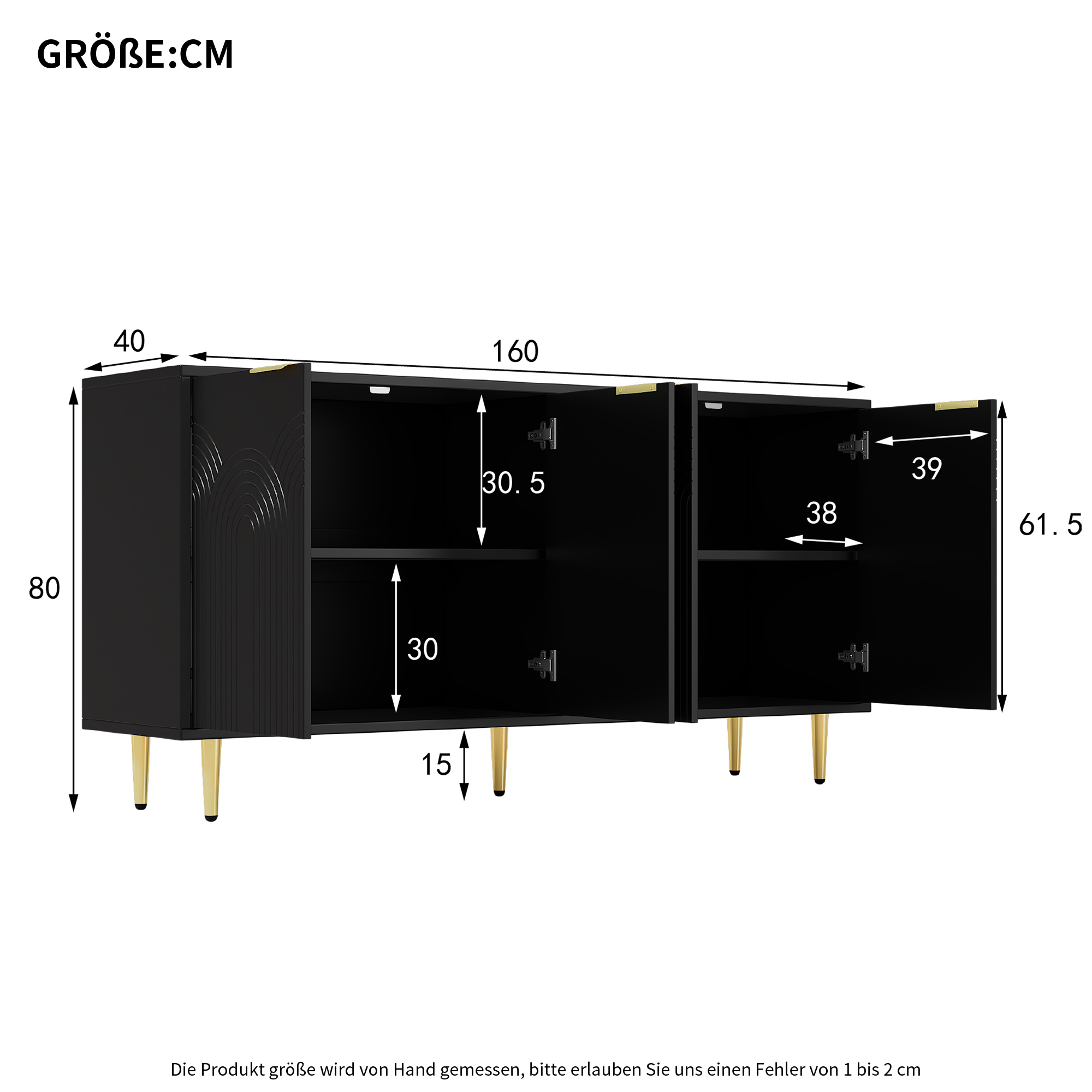 Dimensions précises buffet commode