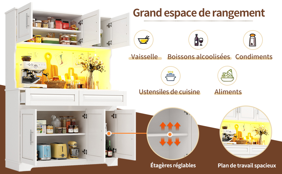 Éclairage LED synchronisation musique armoire cuisine