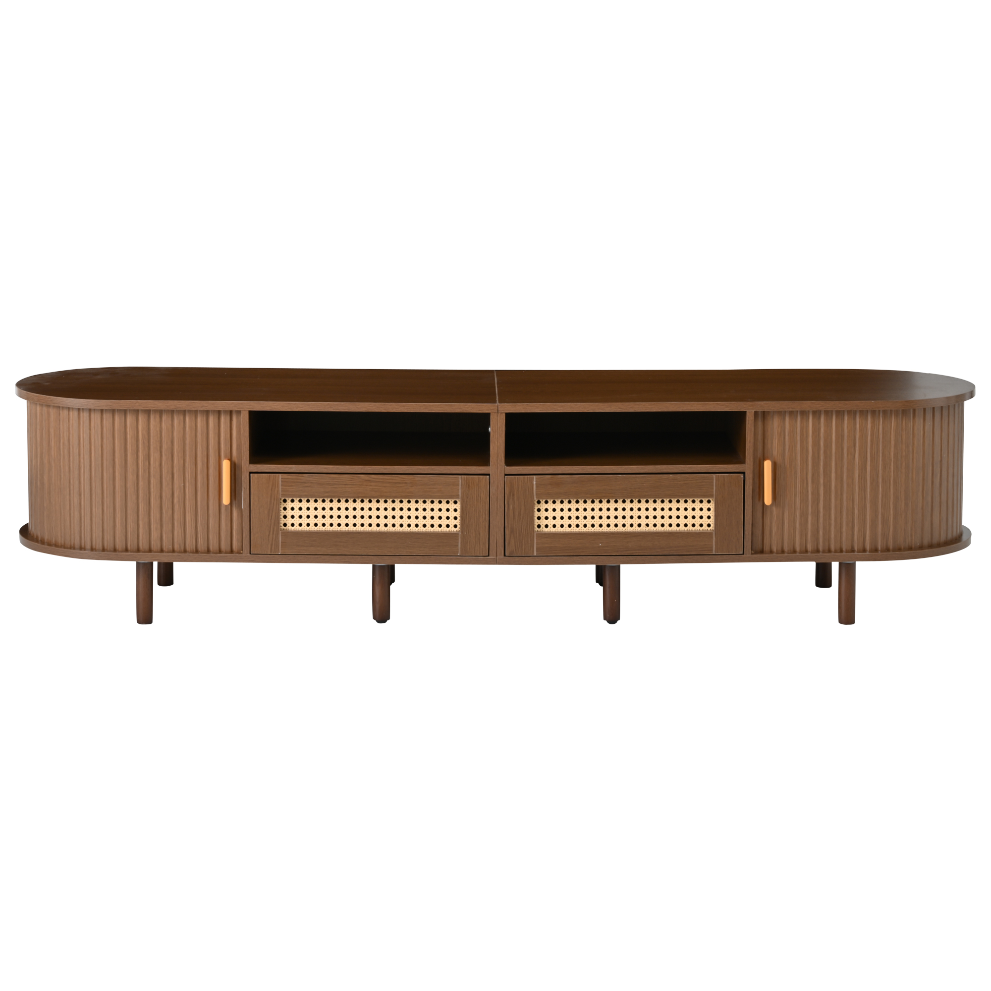 Meuble TV structure MDF stable pieds en bois massif