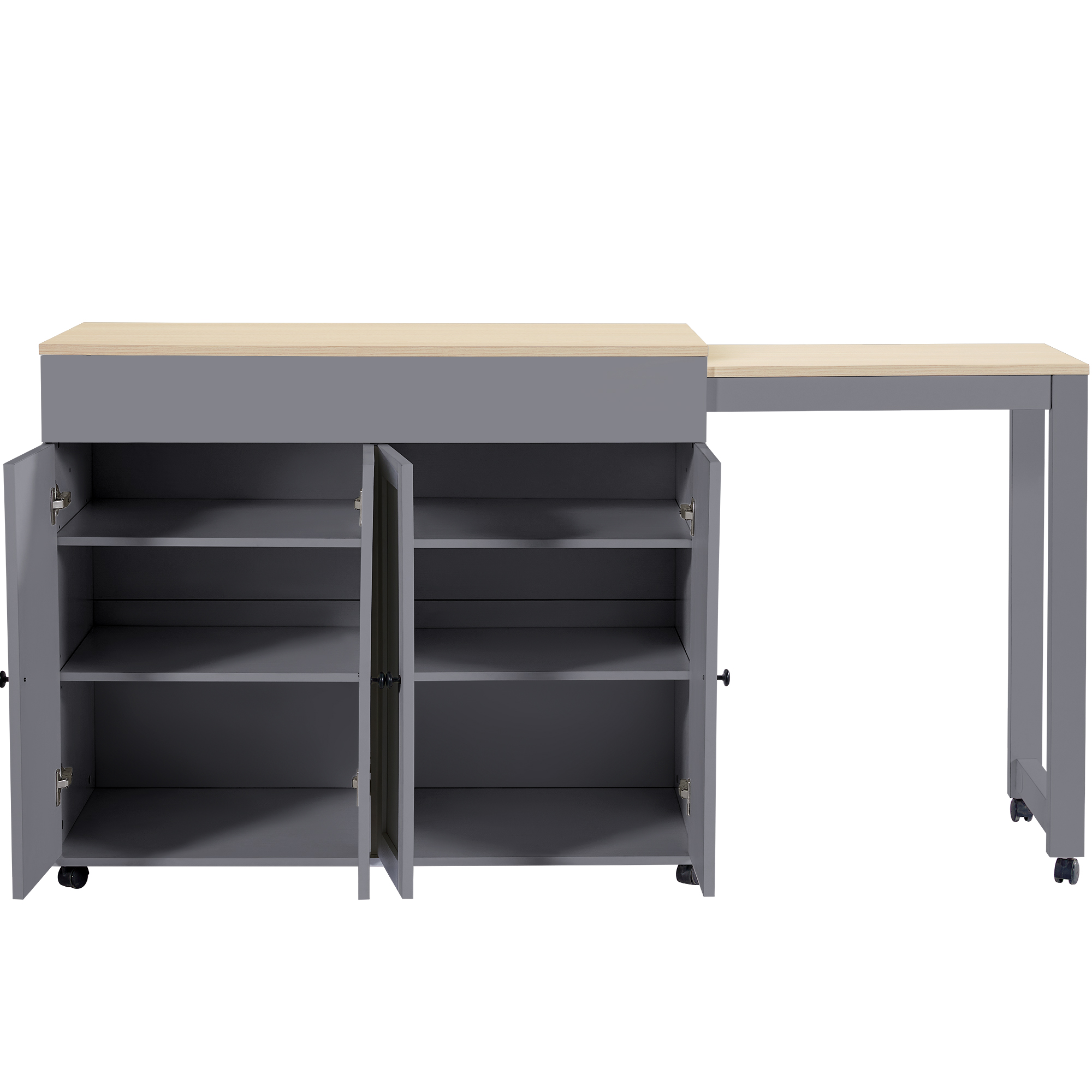 Table îlot cuisine design extensible élégant