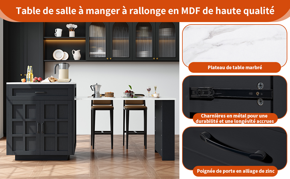 Table de bar avec rangement multifonctionnel