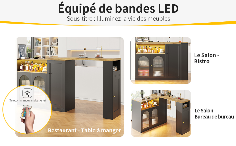 Table bar structure stable MDF dense