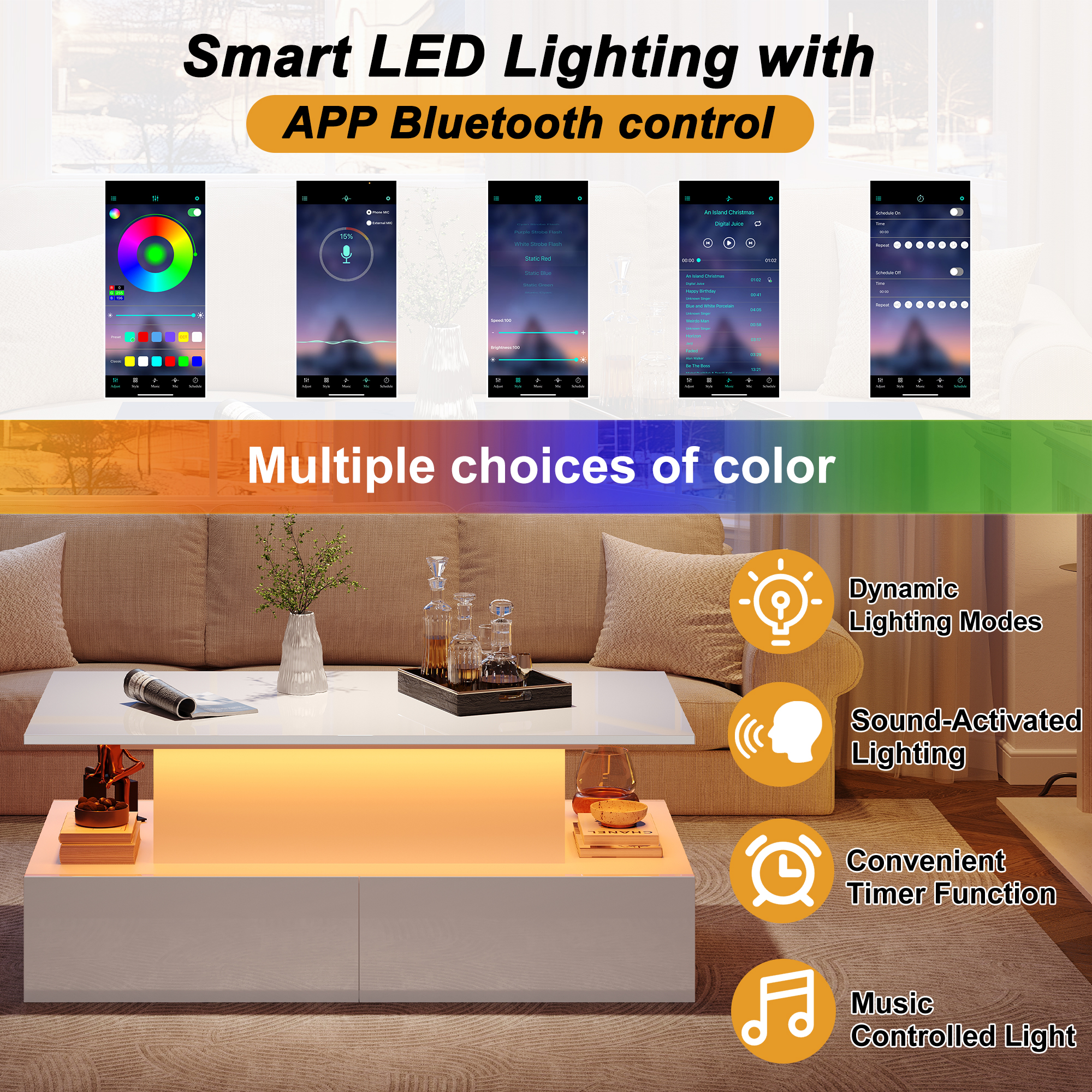 Contrôle Bluetooth LED par Application