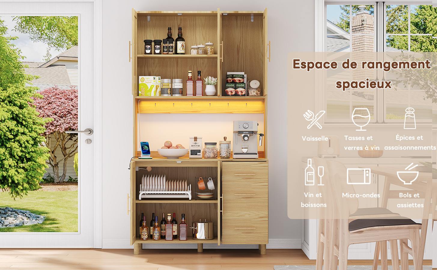 Buffet rotin LED 2