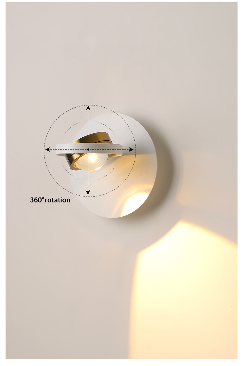 Cream Wind Wall Lamp Scandinavian Bedroom Bedside Lamp Hallway Aisle Wall Light Full Spectrum Eye Protection Wall Sconce