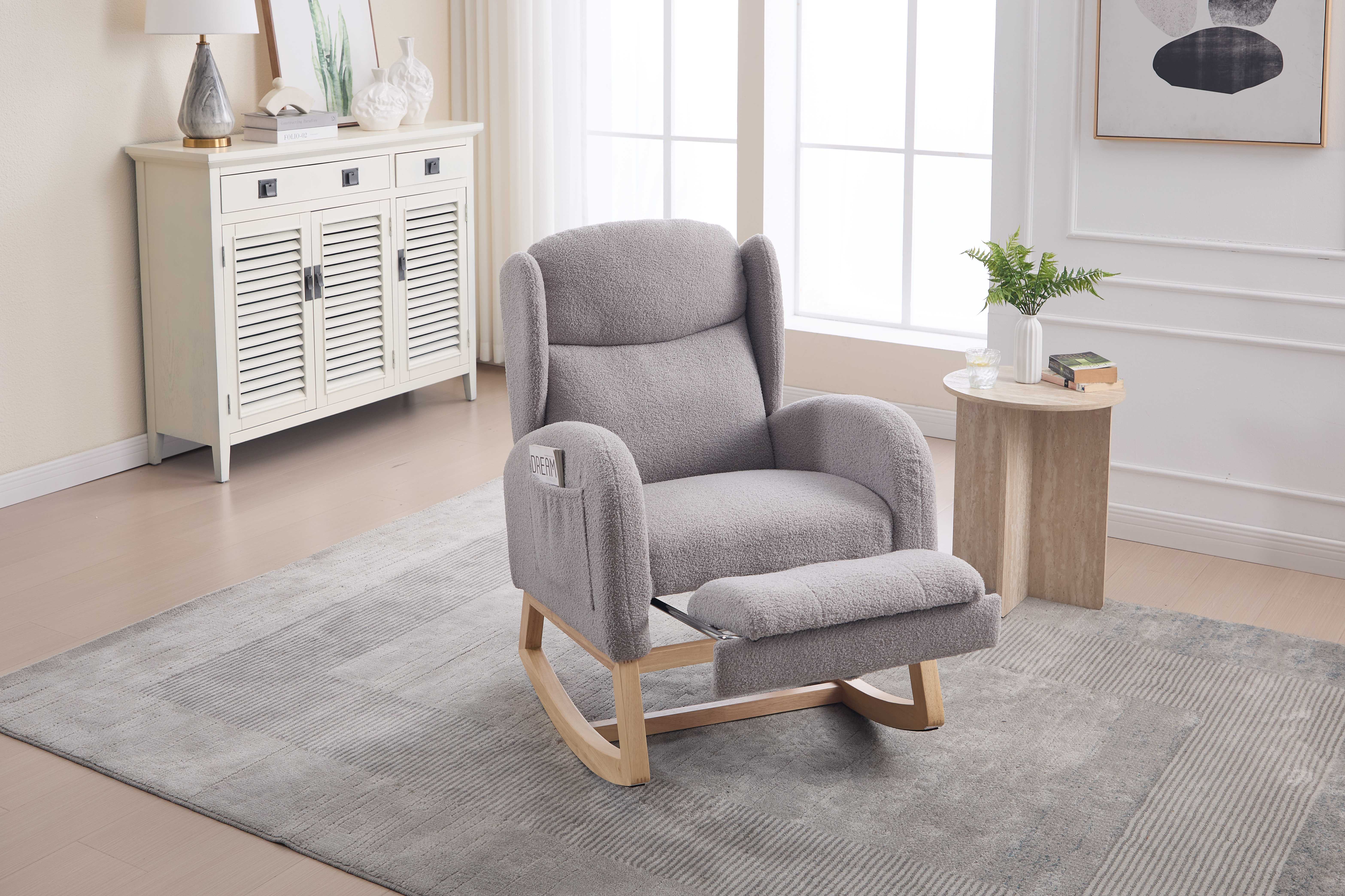 Fauteuil bascule ergonomique coussins épais soutien lombaire