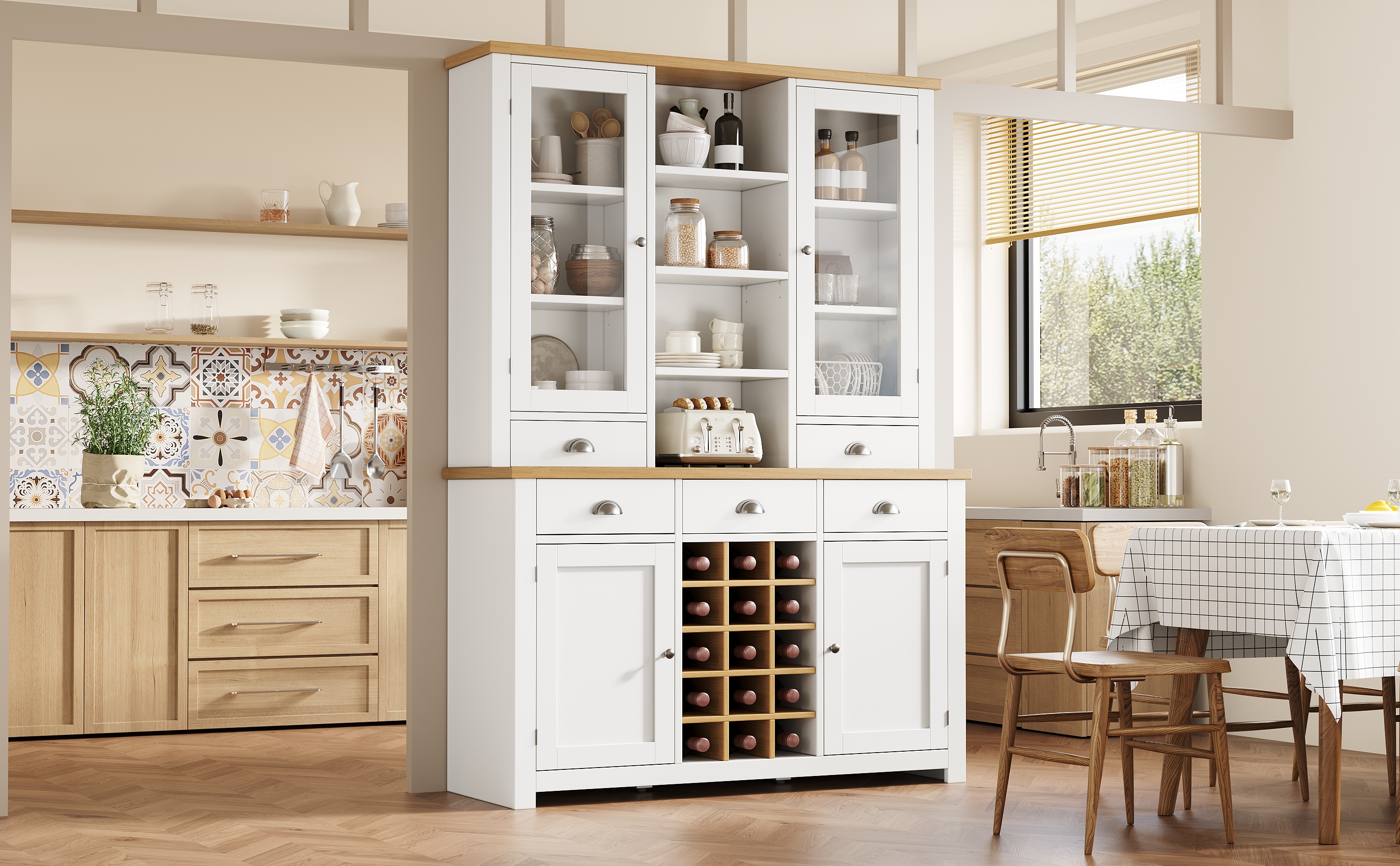 Armoire cuisine avec protection anti-chute
