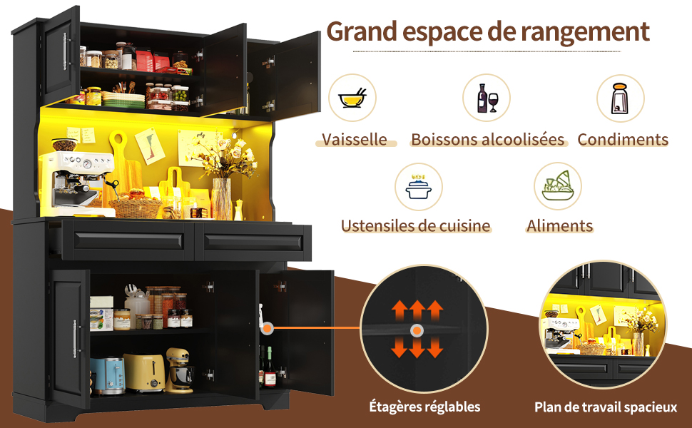 Éclairage LED synchronisation musique armoire cuisine