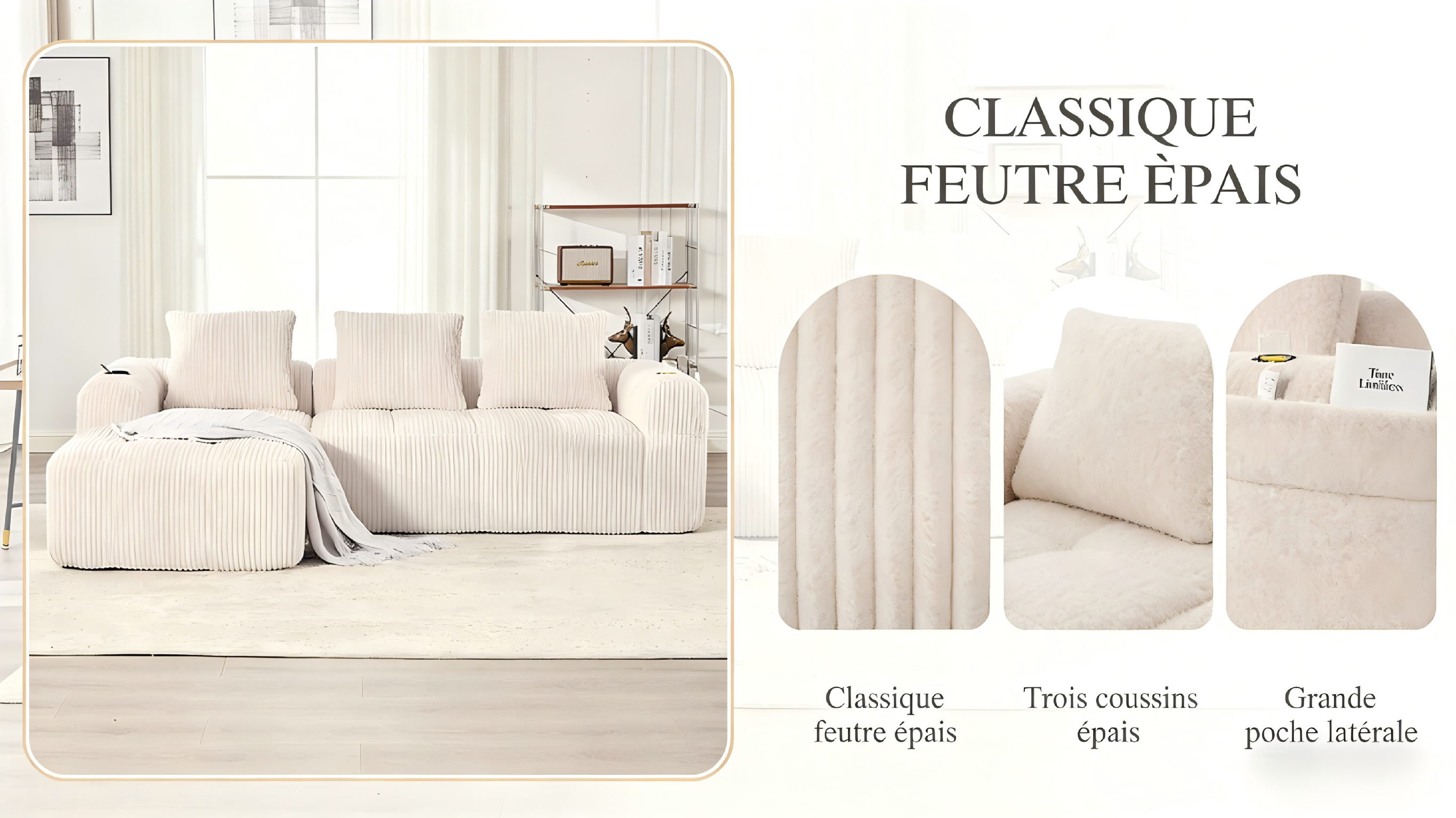Poches latérales sofa