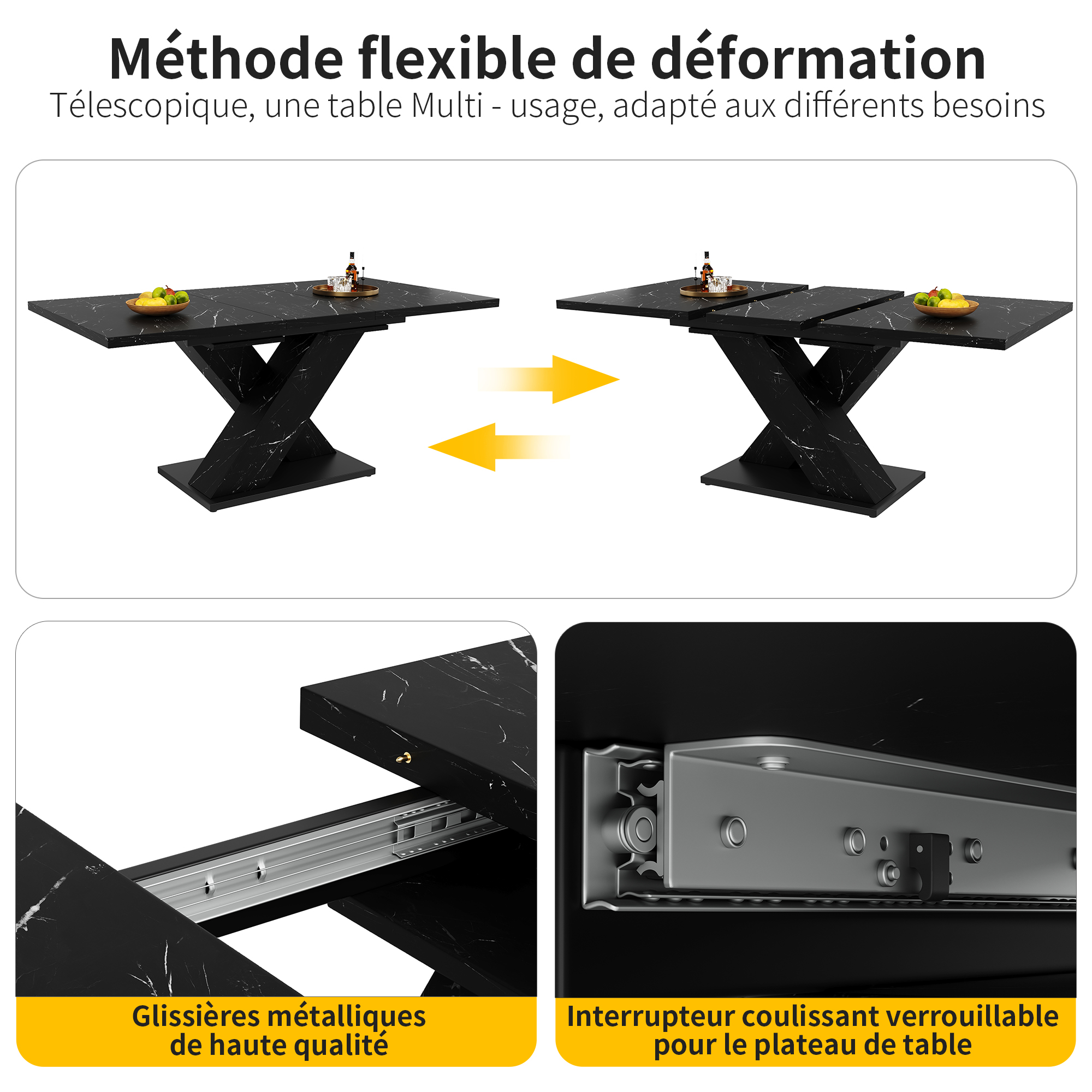 Table avec rangement intégré