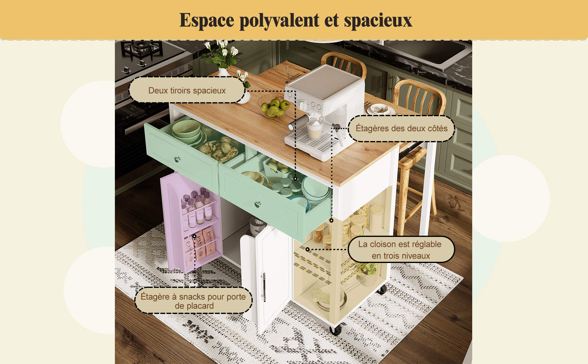 Chariot de service structure