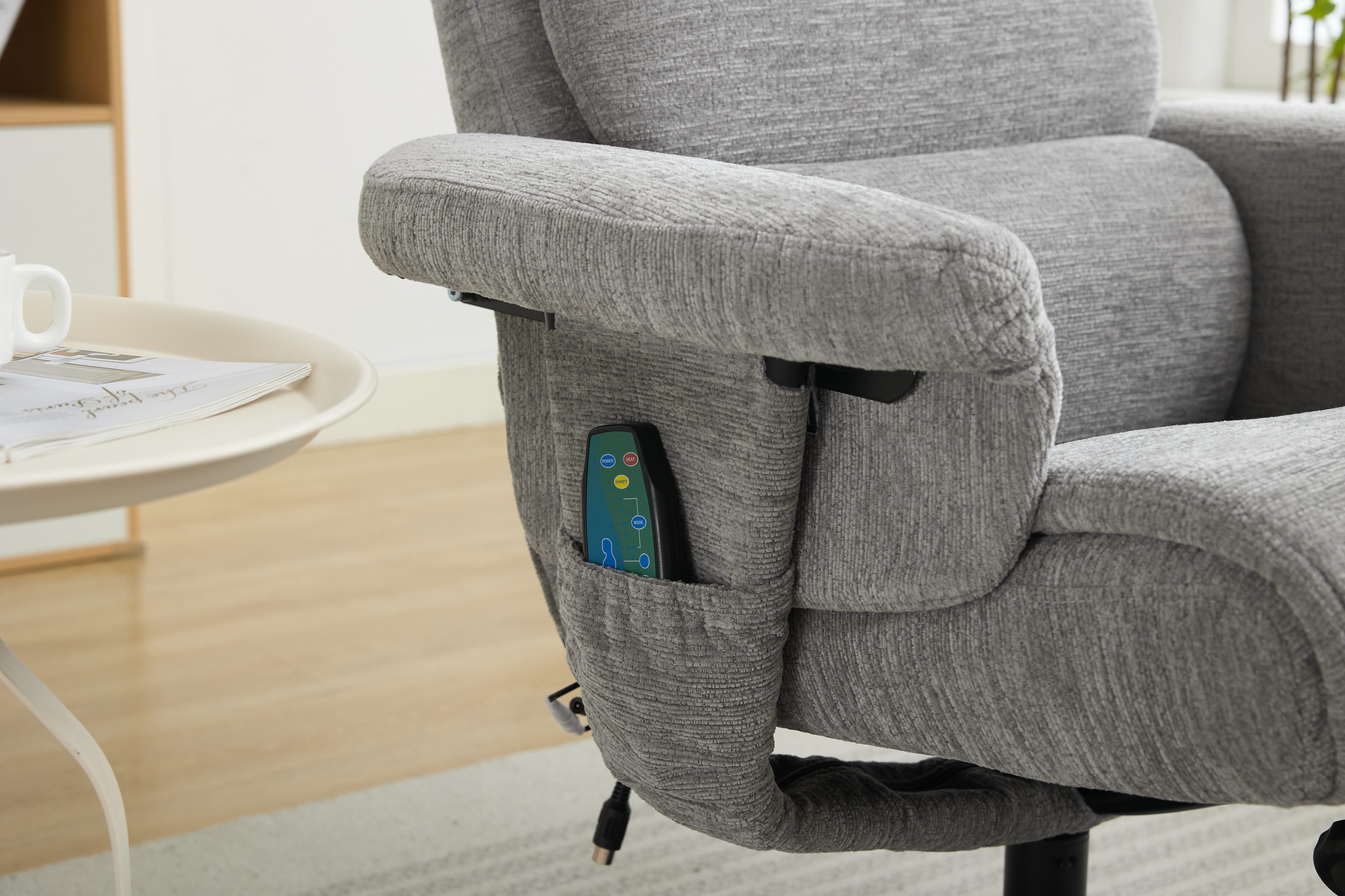 Fauteuil dossier inclinable 140° ergonomique repose-pieds assorti