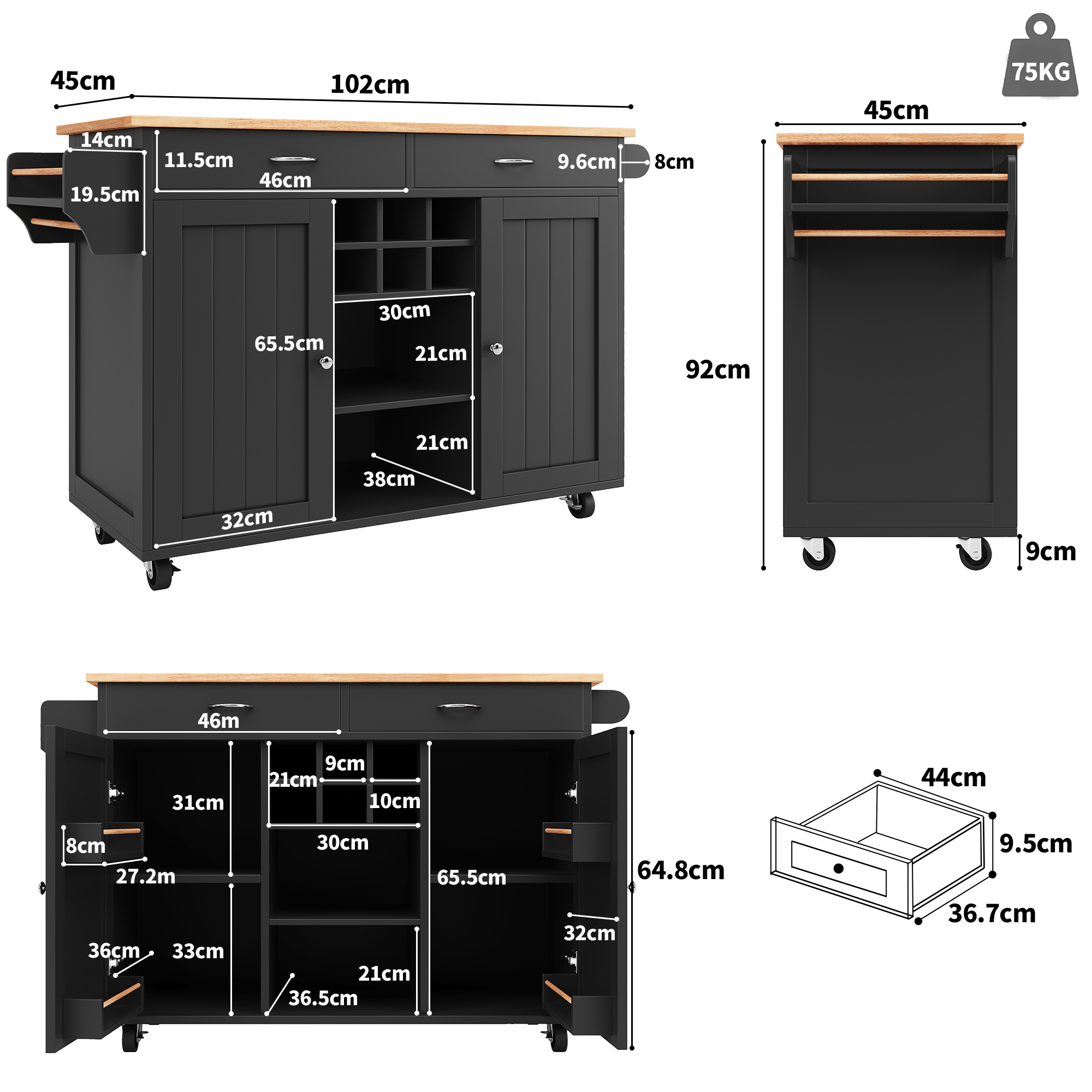 Rangement modulable et porte-bouteilles