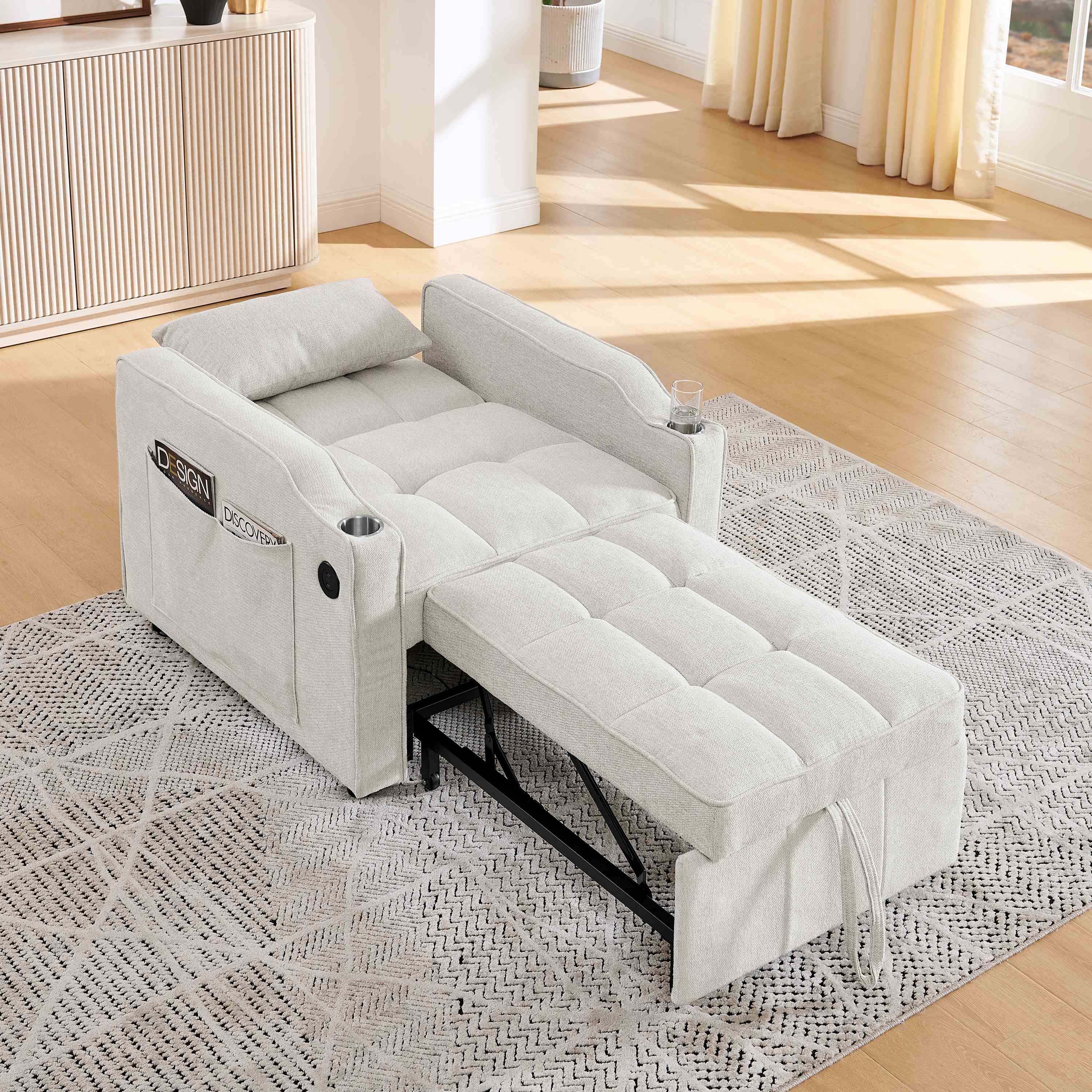 Ports USB Intégrés Sofa-Bett Beige