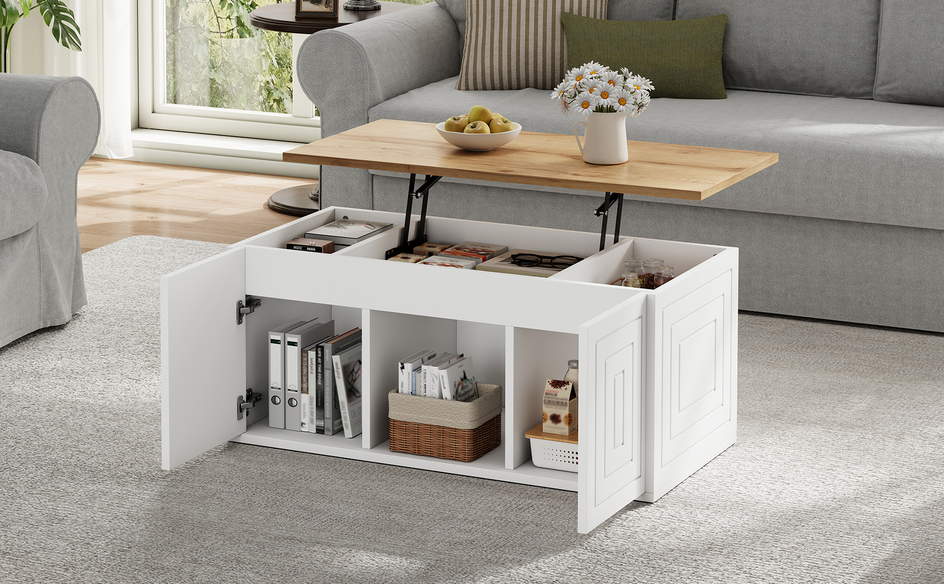 Table basse bicolore vue 1
