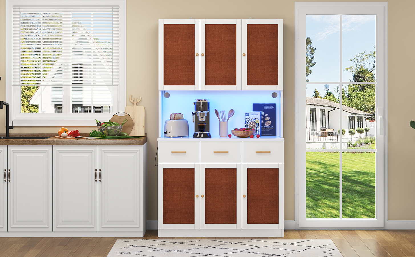 Buffet de cuisine avec espace de rangement généreux