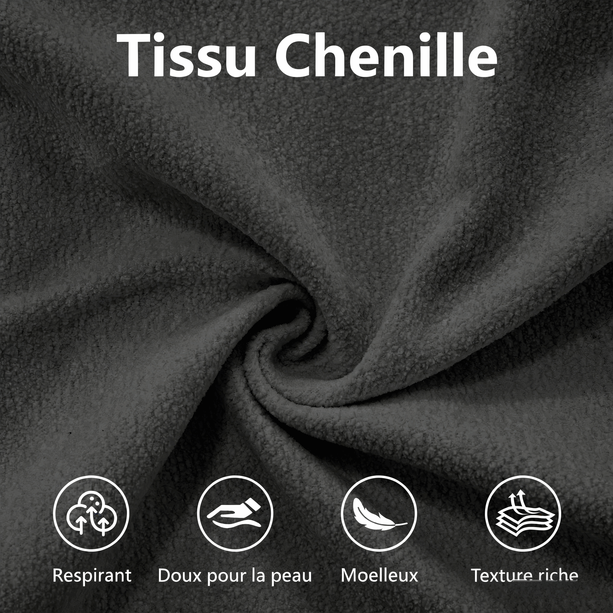 Cadre bois massif durable canapé gris