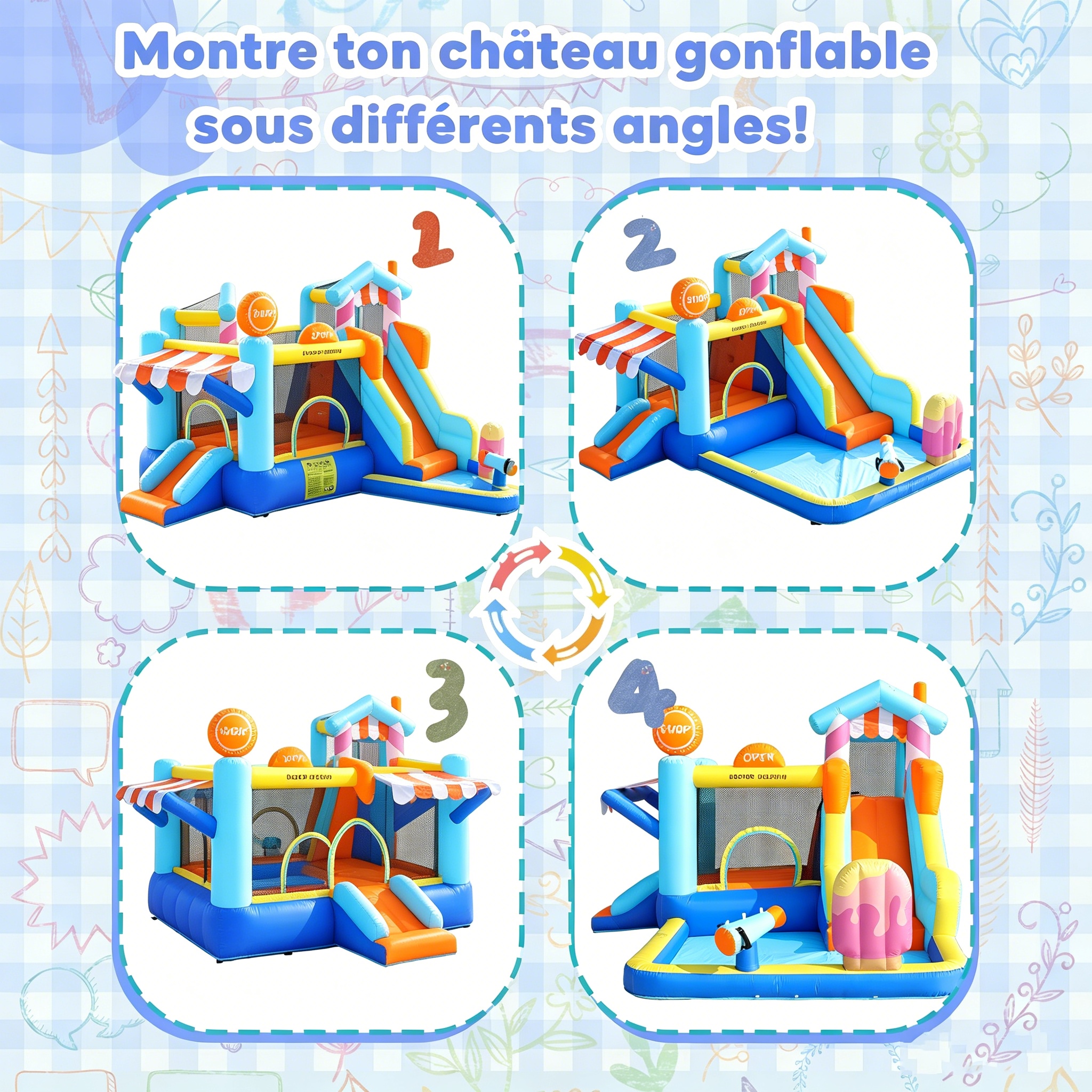 Chateau gonflable aquatique