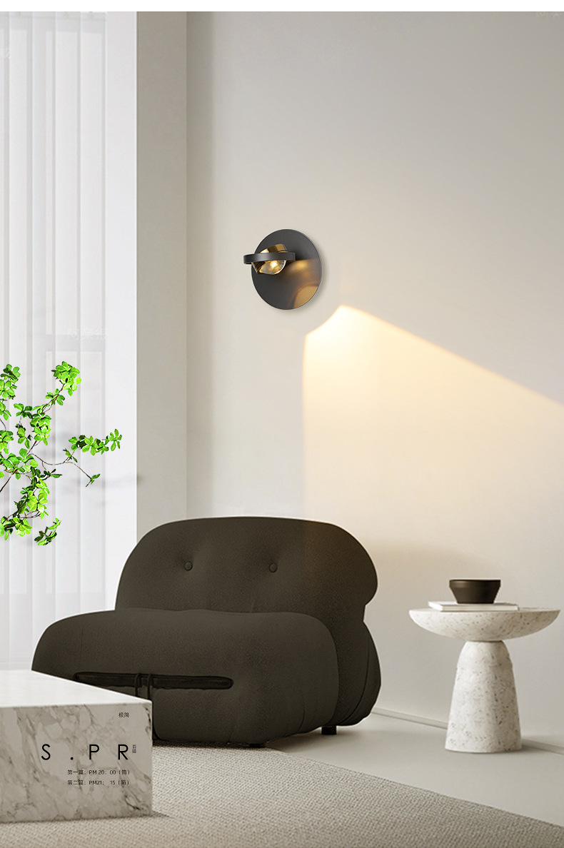 Cream Wind Wall Lamp Scandinavian Bedroom Bedside Lamp Hallway Aisle Wall Light Full Spectrum Eye Protection Wall Sconce