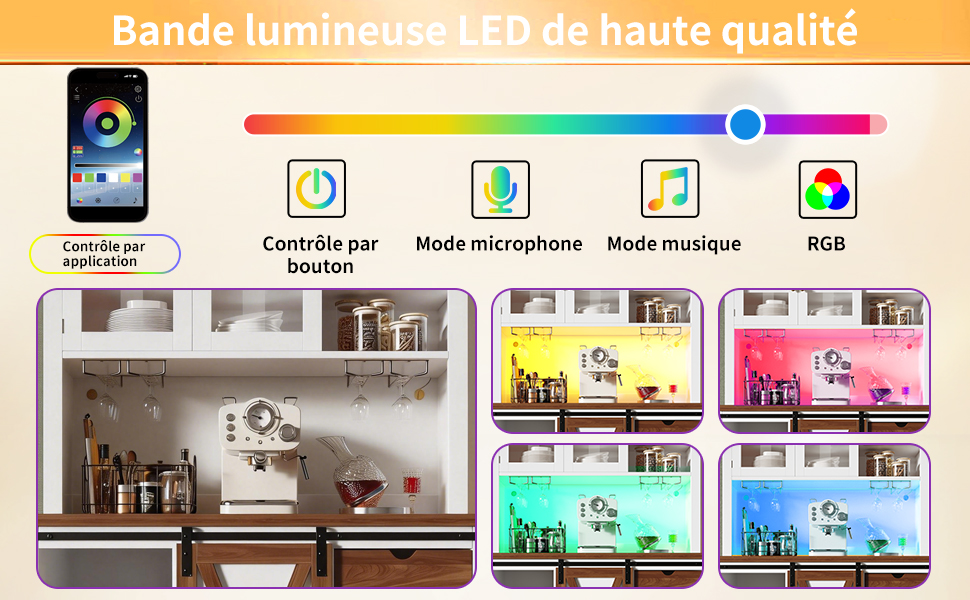 Placard avec portes coulissantes en verre