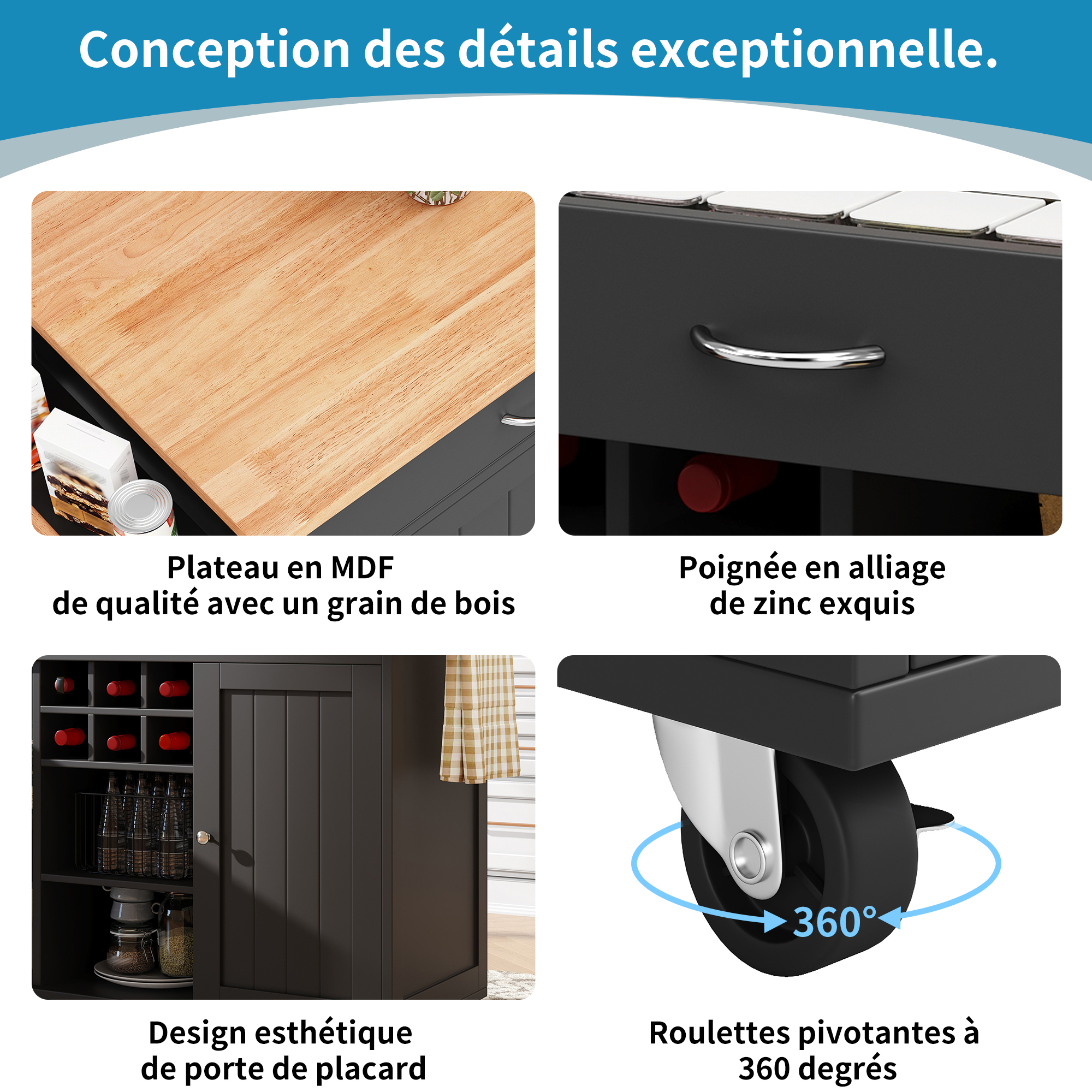 Finition MDF aspect bois haute qualité
