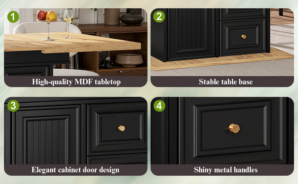 Tiroirs et compartiments de rangement table
