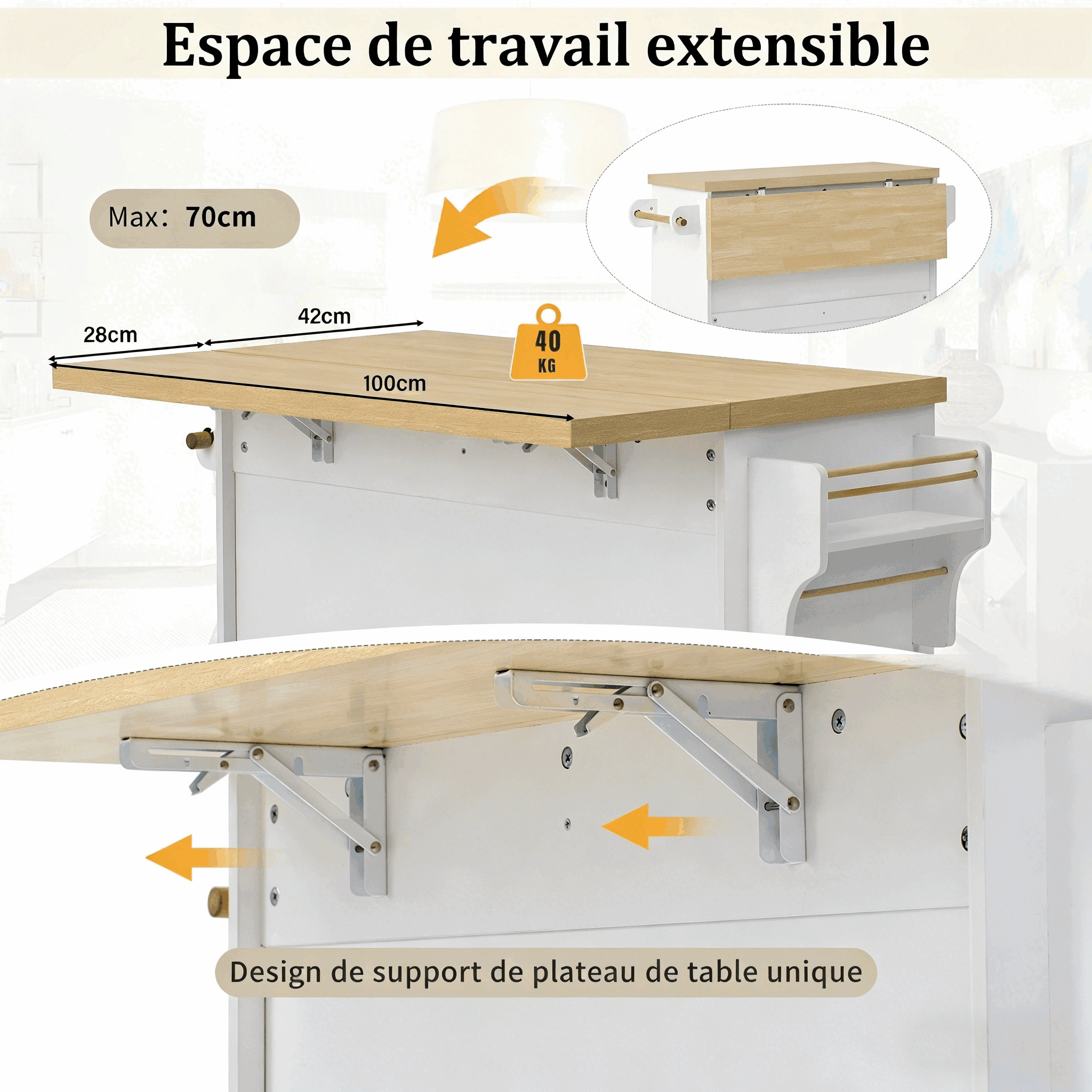 Table Extensible Cuisine