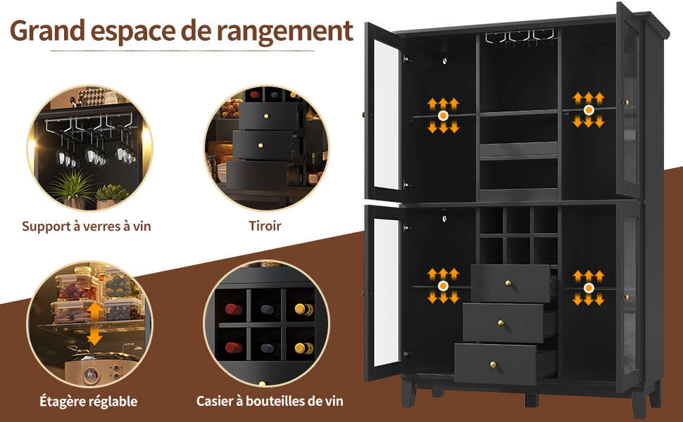 Armoire à vin éclairage RGB LED synchronisation musique
