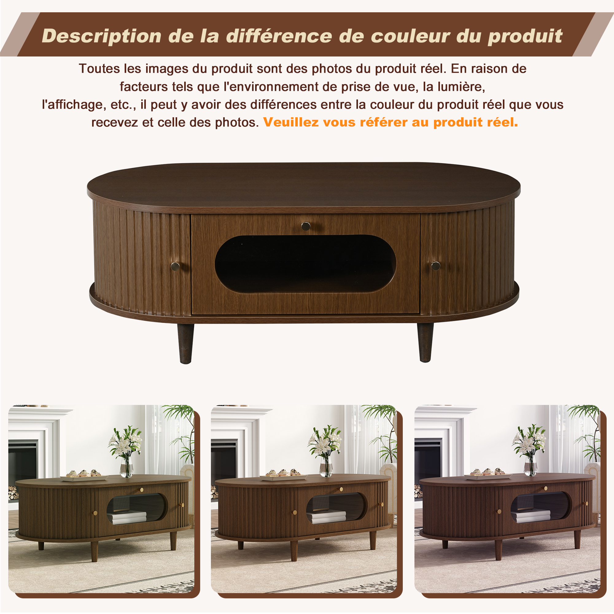 Table basse noyer vue 5