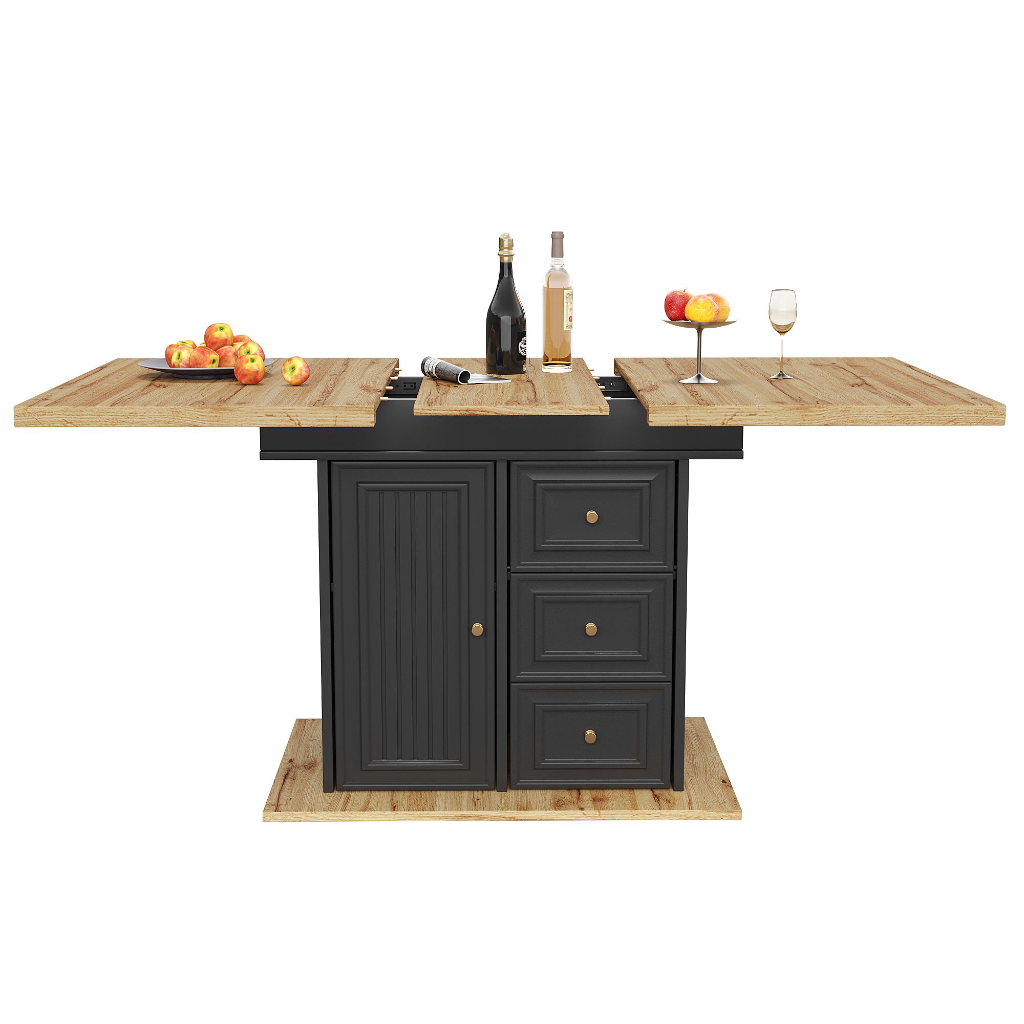 Table à manger extensible design bois classique