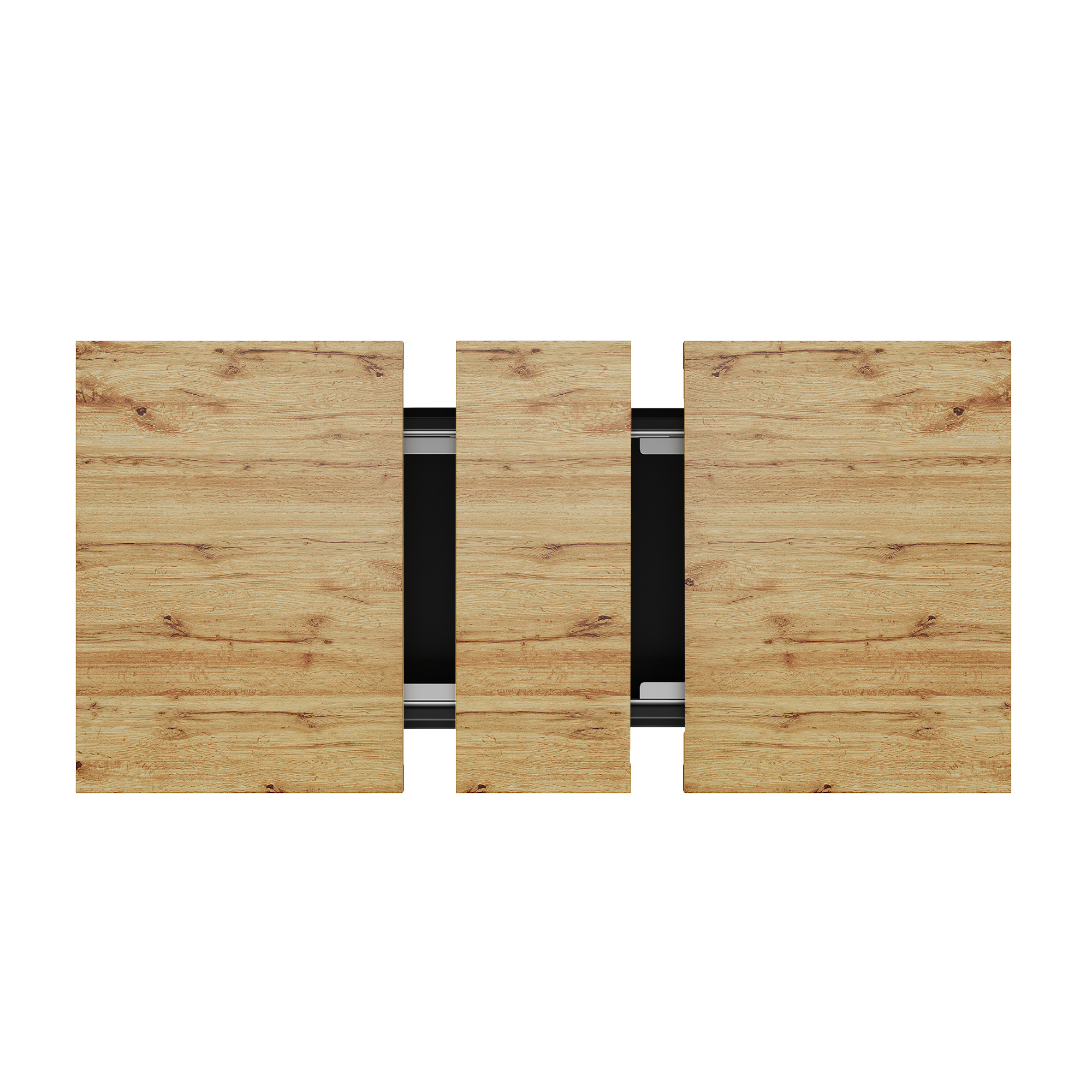 Détail table à manger avec rangement intégré