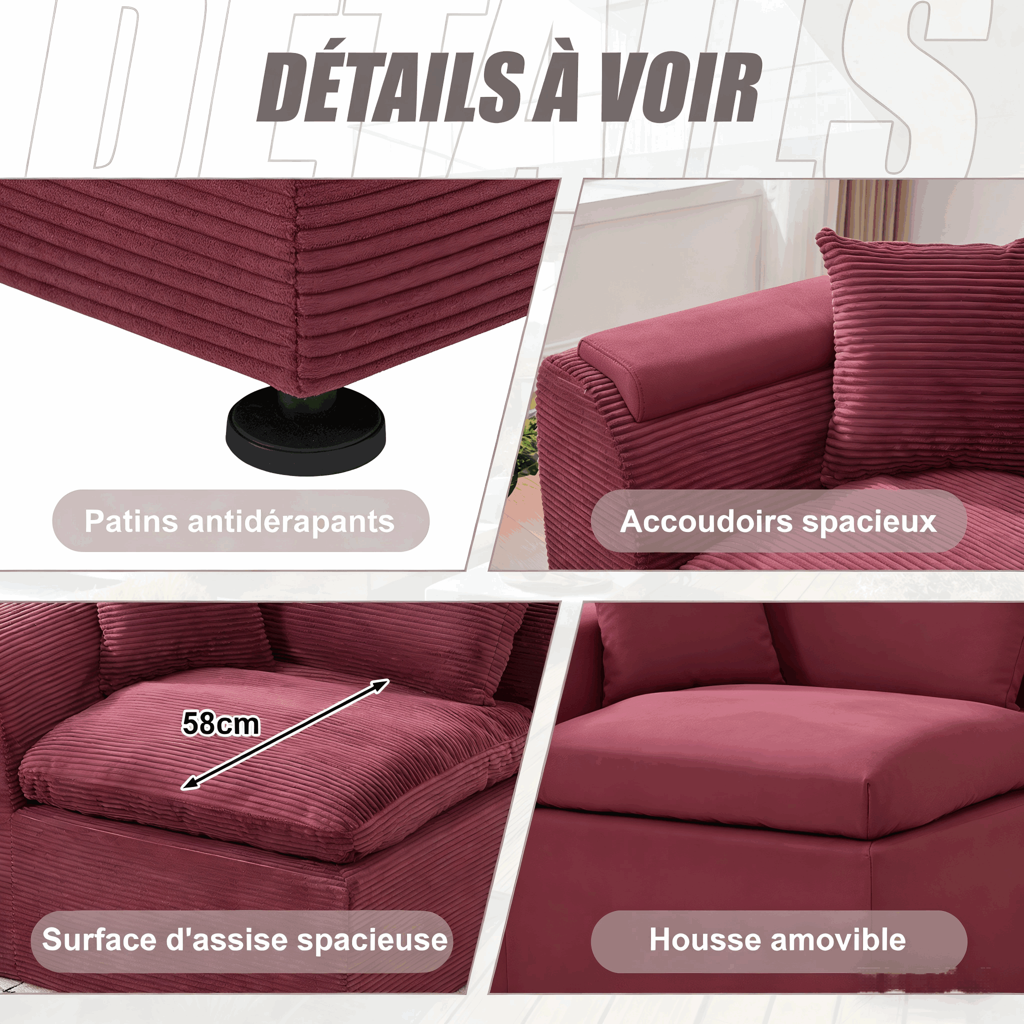 Coussin Soutien Lombaire Fauteuil 1 Place Bordeaux