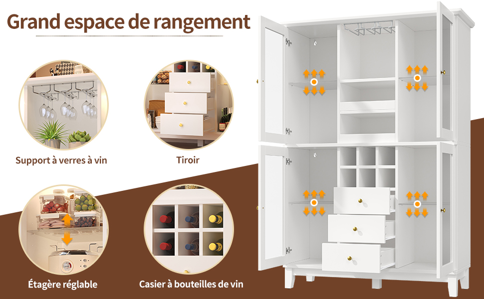Armoire à vin éclairage RGB LED synchronisation musique