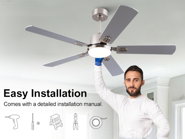 Ventilateur plafond inclinable