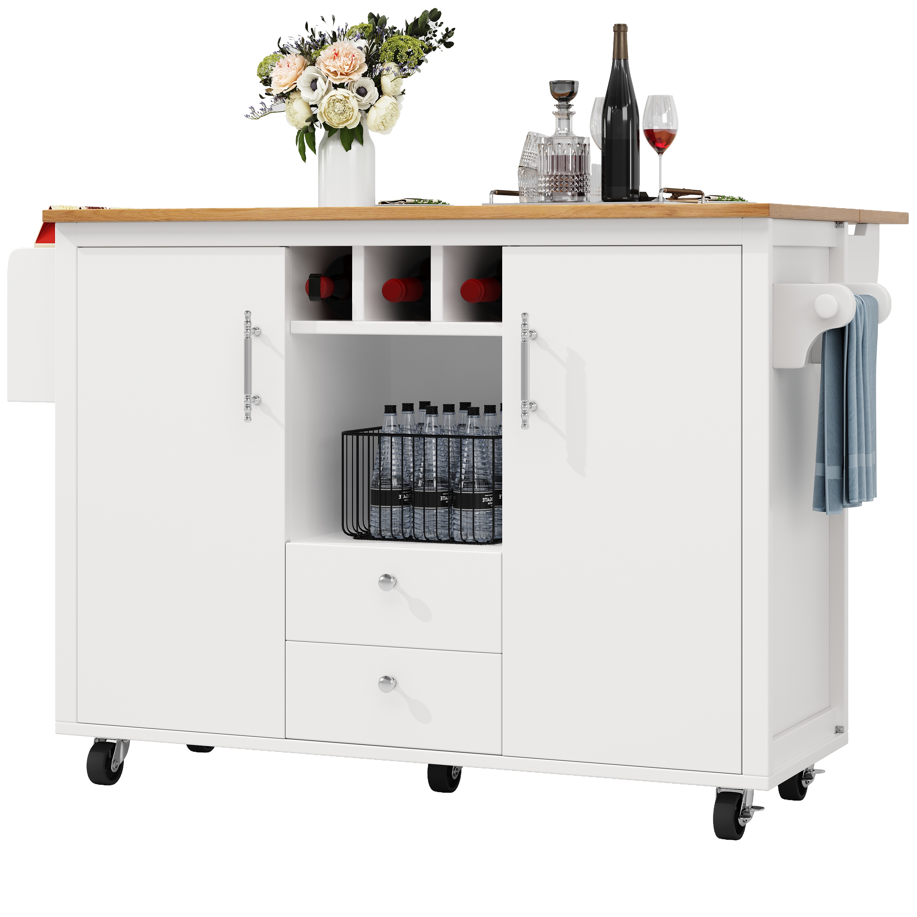 Îlot de cuisine avec grand espace de rangement