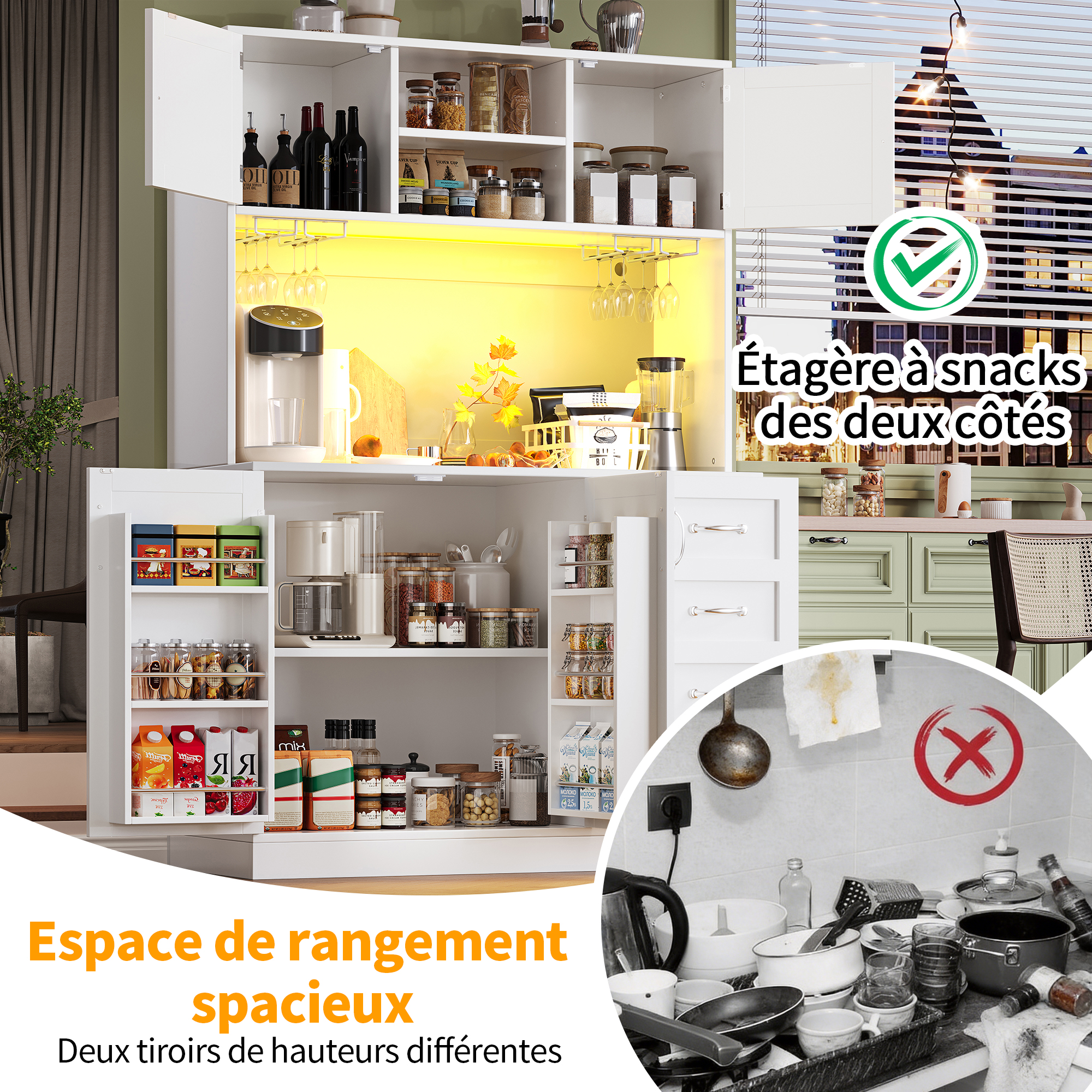Buffet blanc avec rangement