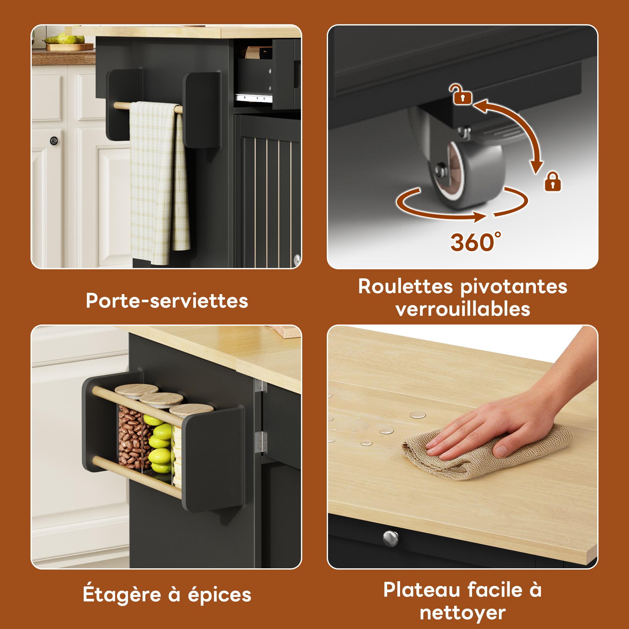 Surface de travail supplémentaire