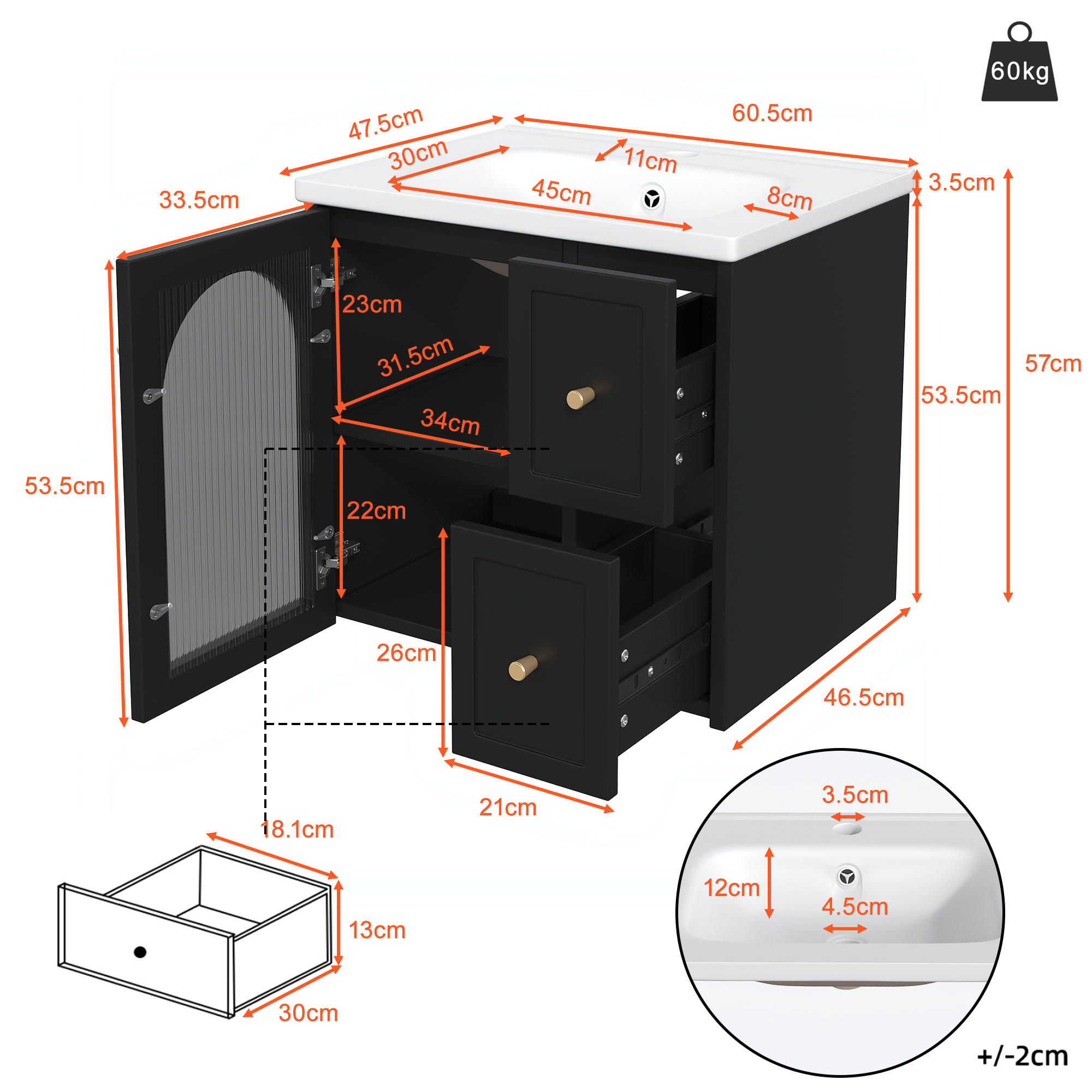 Meuble salle de bain blanc moderne complet