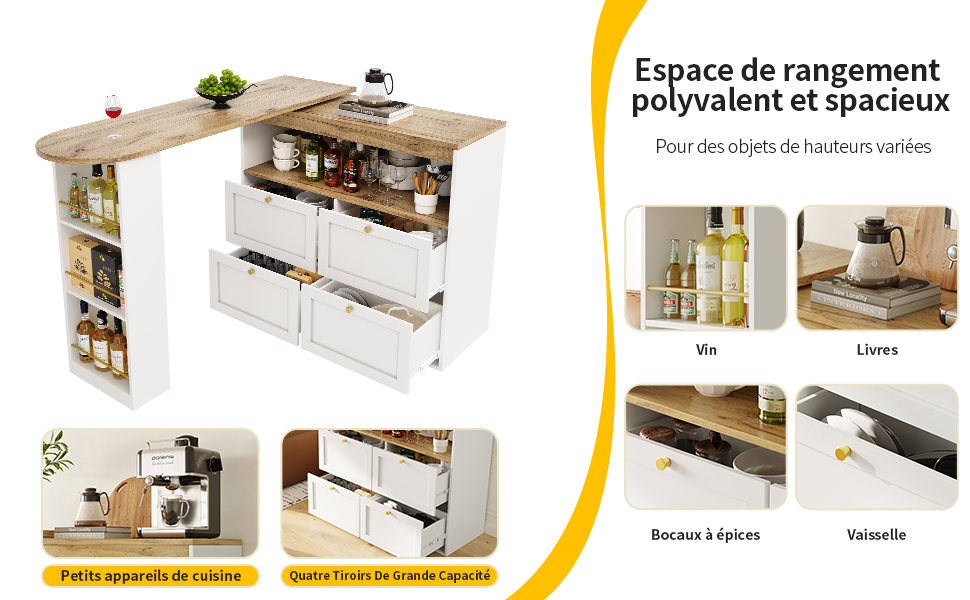 Armoire modulaire structure MDF stable et durable