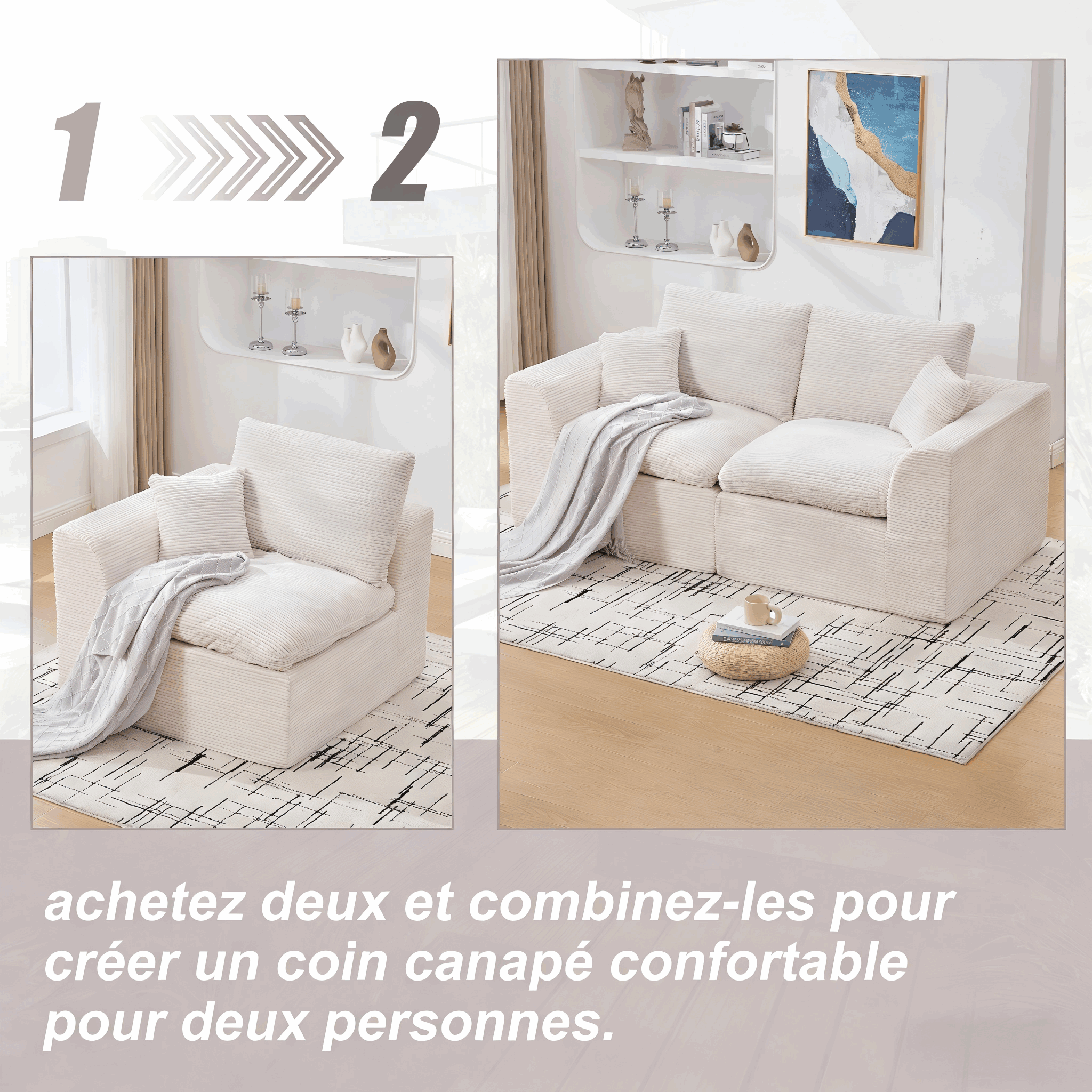 Dimensions Fauteuil 101×102.5×84cm