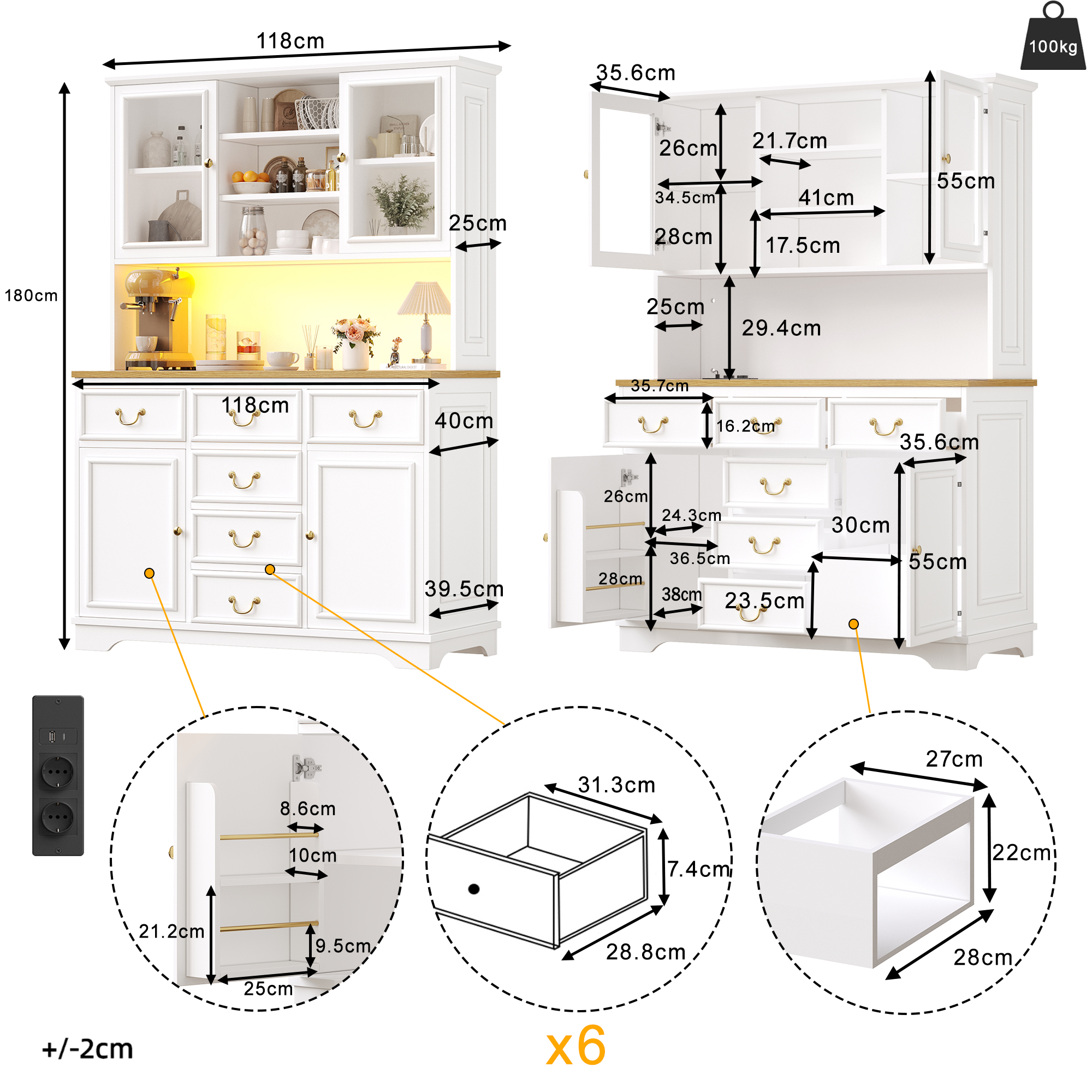 Design blanc élégant pour cuisine moderne