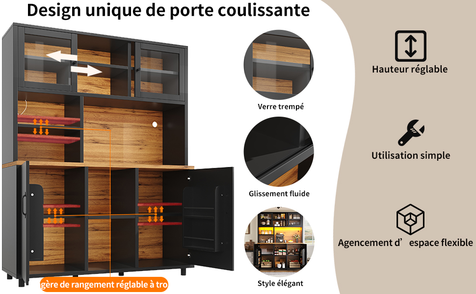 Armoire haute LED vue 3