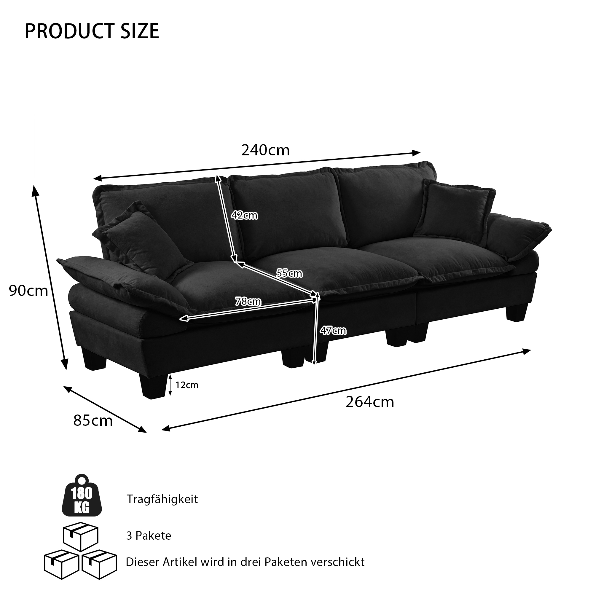Canapé modulable pour appartement compact