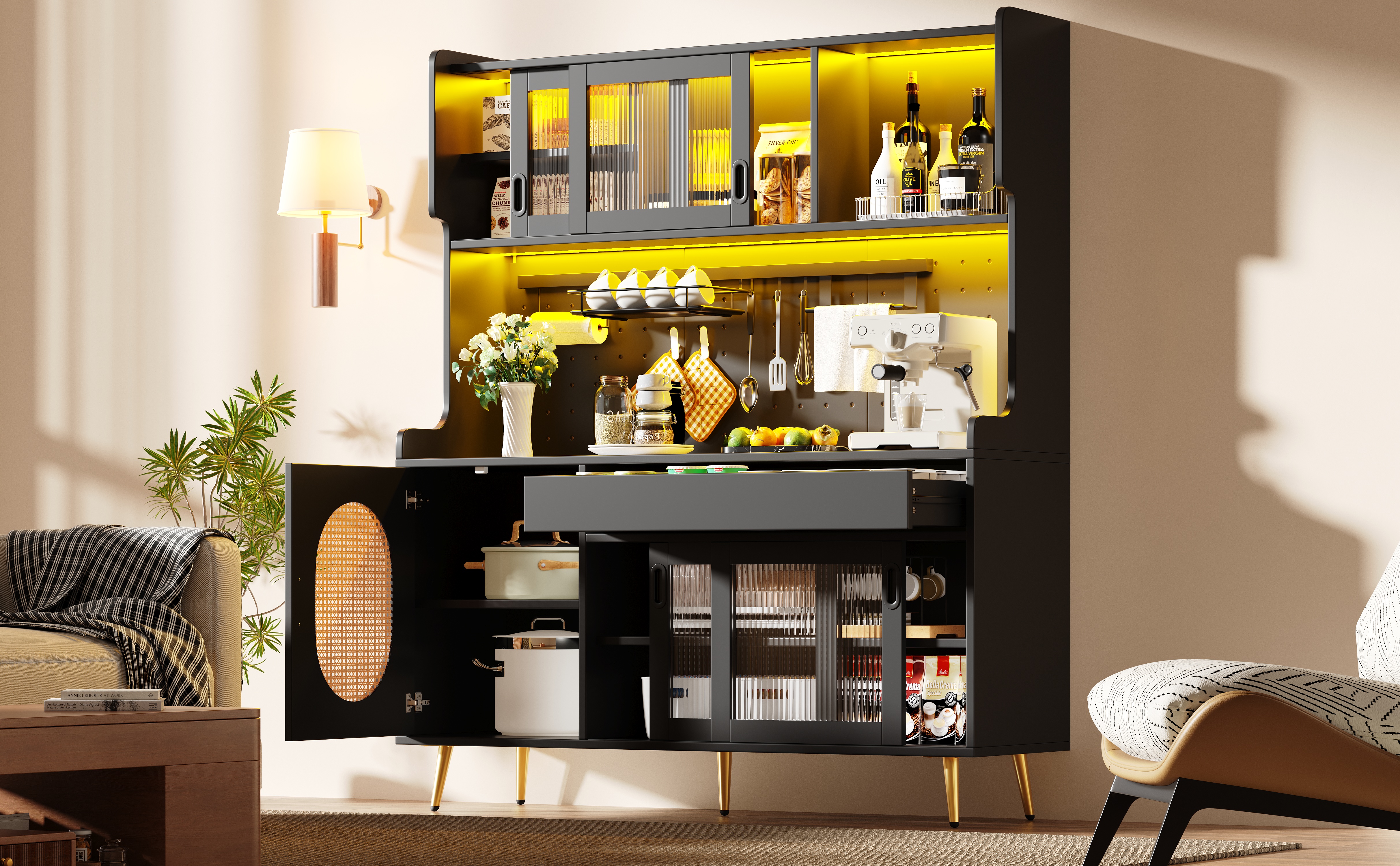 Buffet de cuisine design retro
