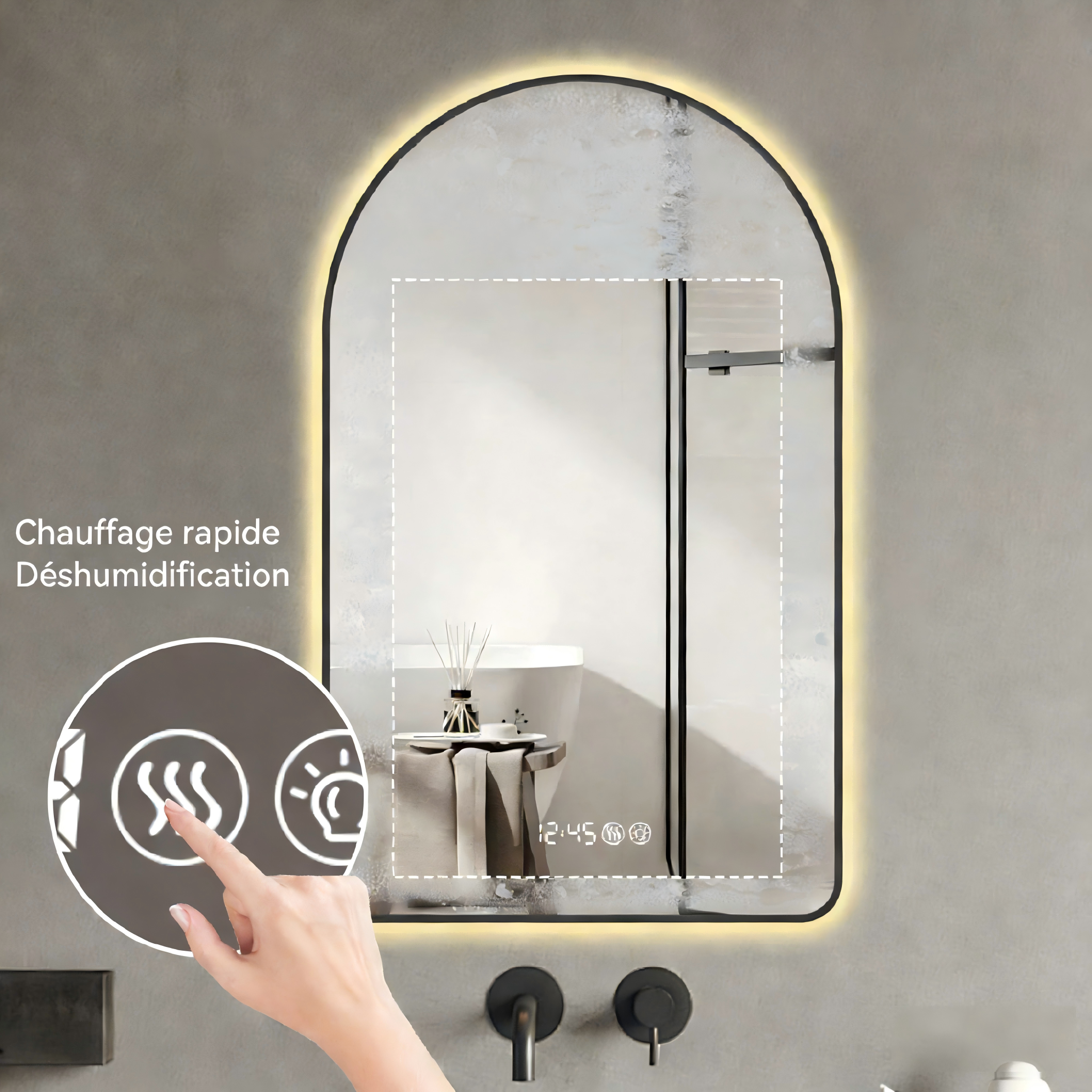 Miroir LED fonction anti-buée