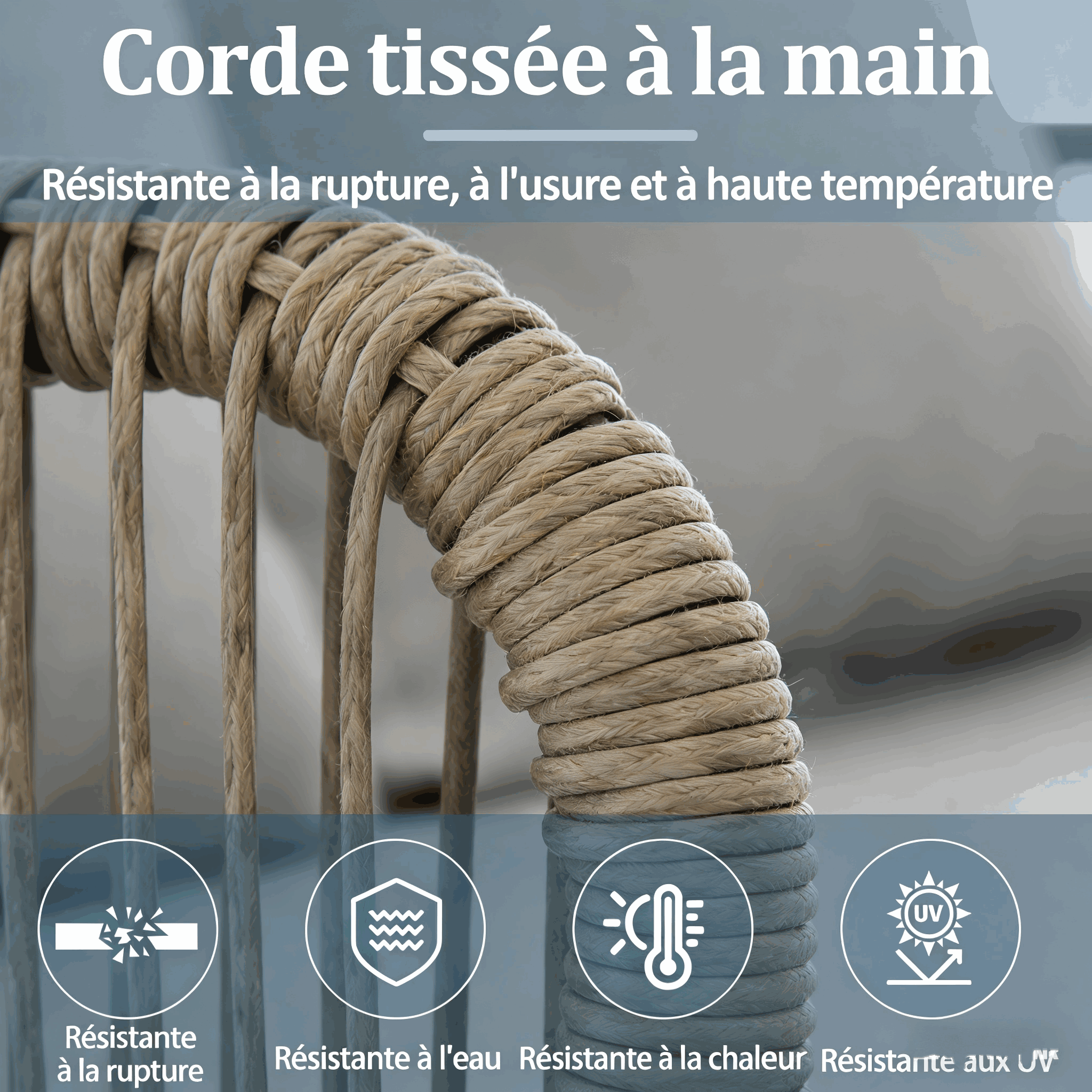 Fauteuil jardin gris acier galvanisé résistant