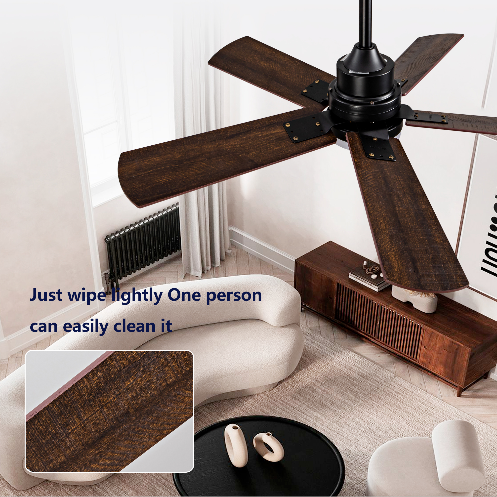 Ventilateur plafond inclinable