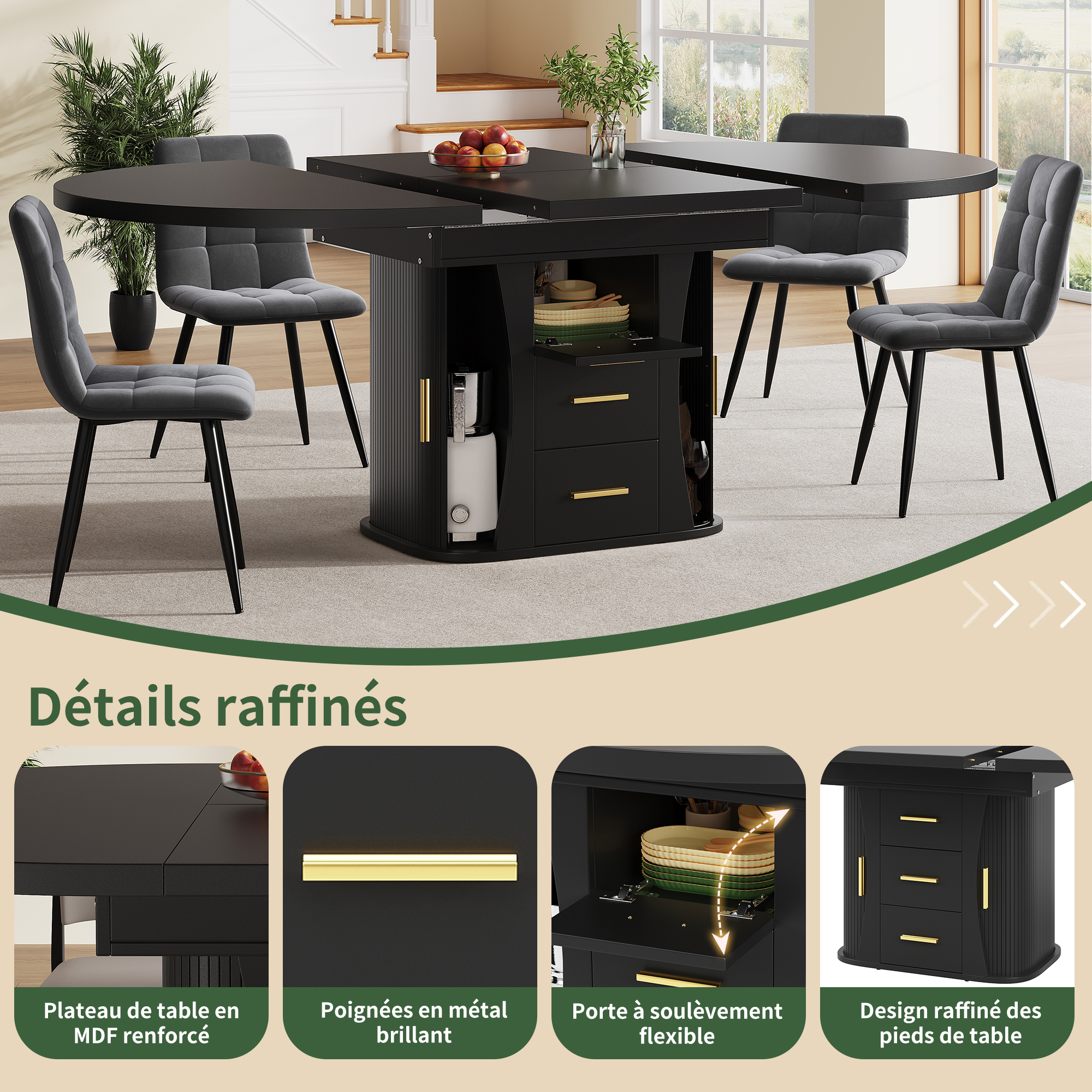Finition bois élégante & design bicolore
