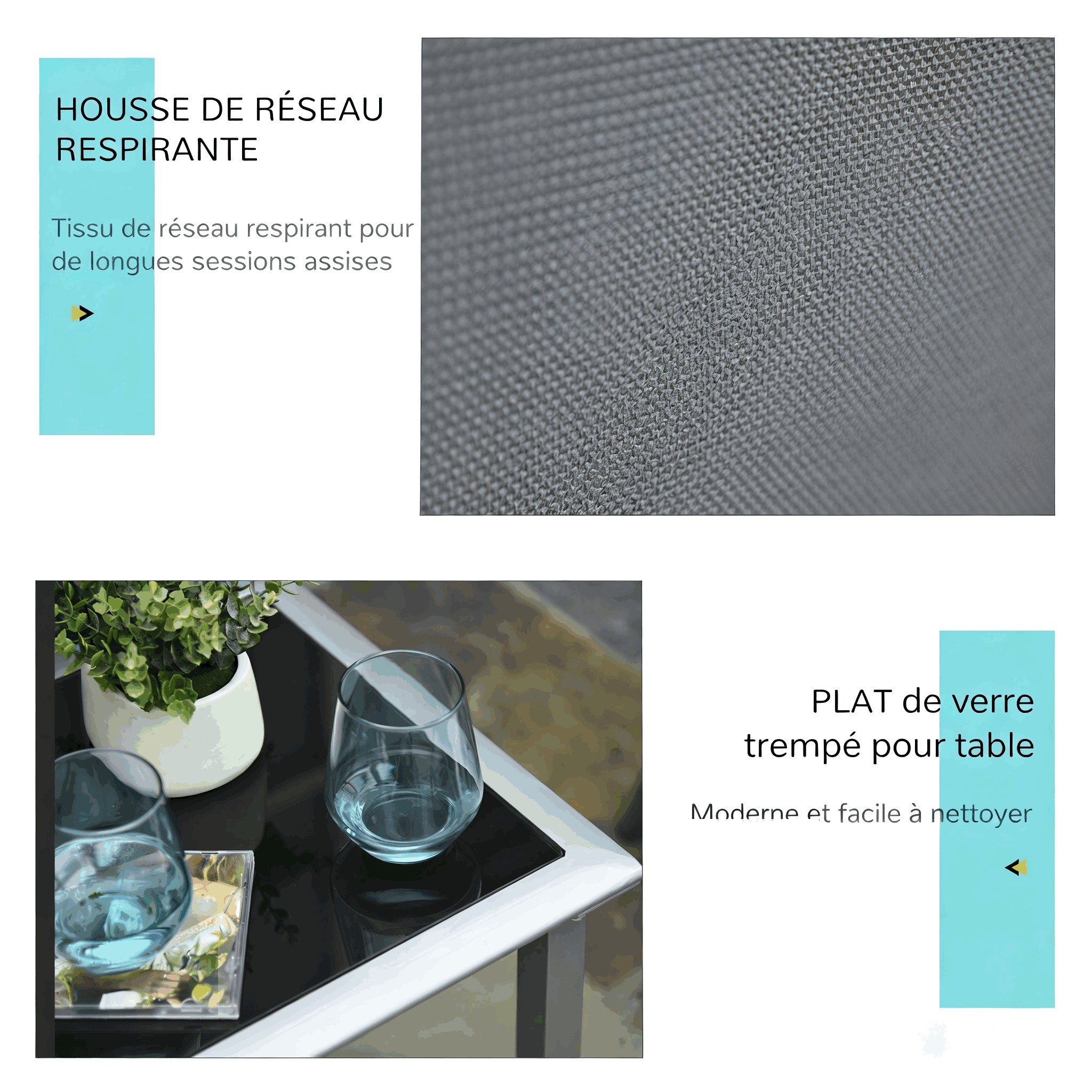 Transat de jardin avec accoudoirs confortables