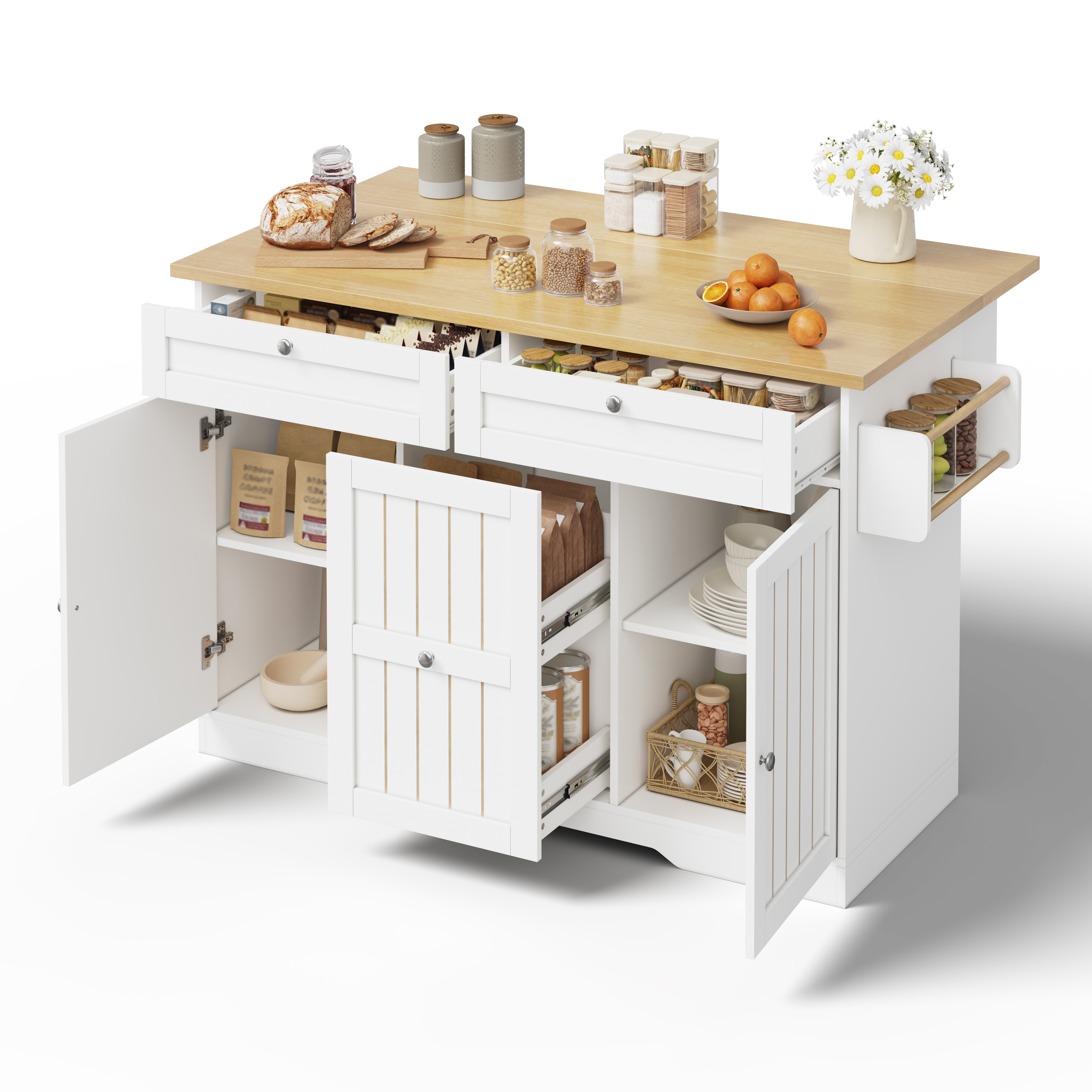 Îlot de cuisine mobile design vintage moderne